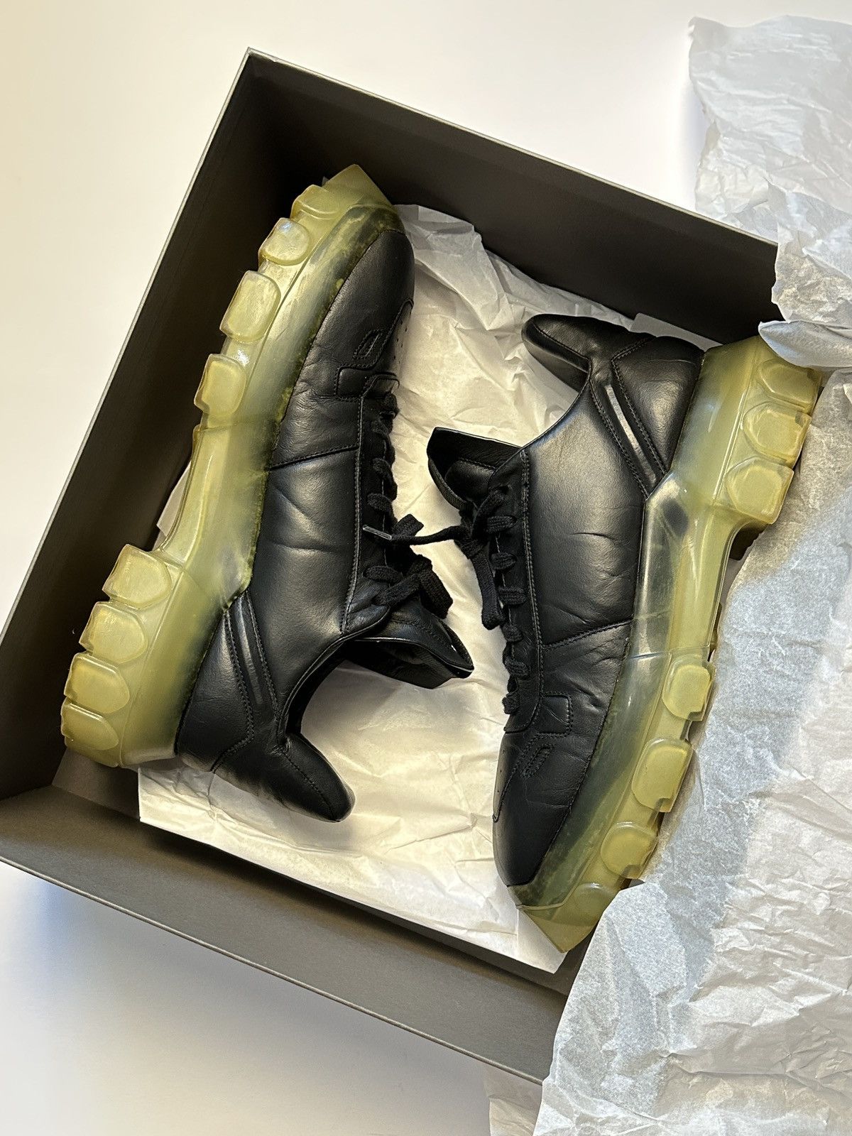 Rick Owens RARE Rick Owens Black Maximal Tractor Sneakers Size US 10.5 / EU 43-44 - 1 Thumbnail