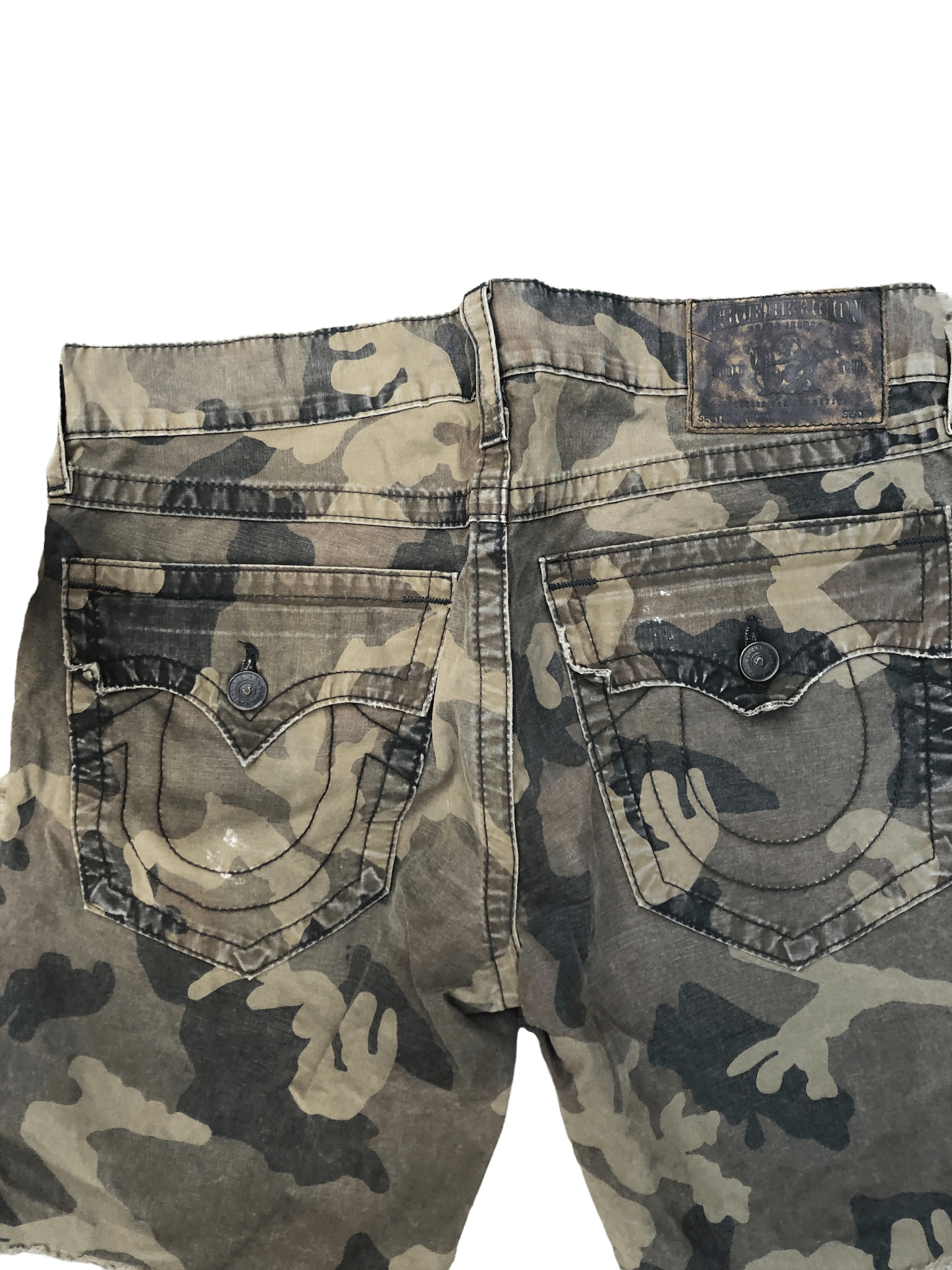 True Religion × Vintage Vintage True Religion Jean Shorts Size 34 RICKY CAMO Size US 34 / EU 50 - 2 Thumbnail