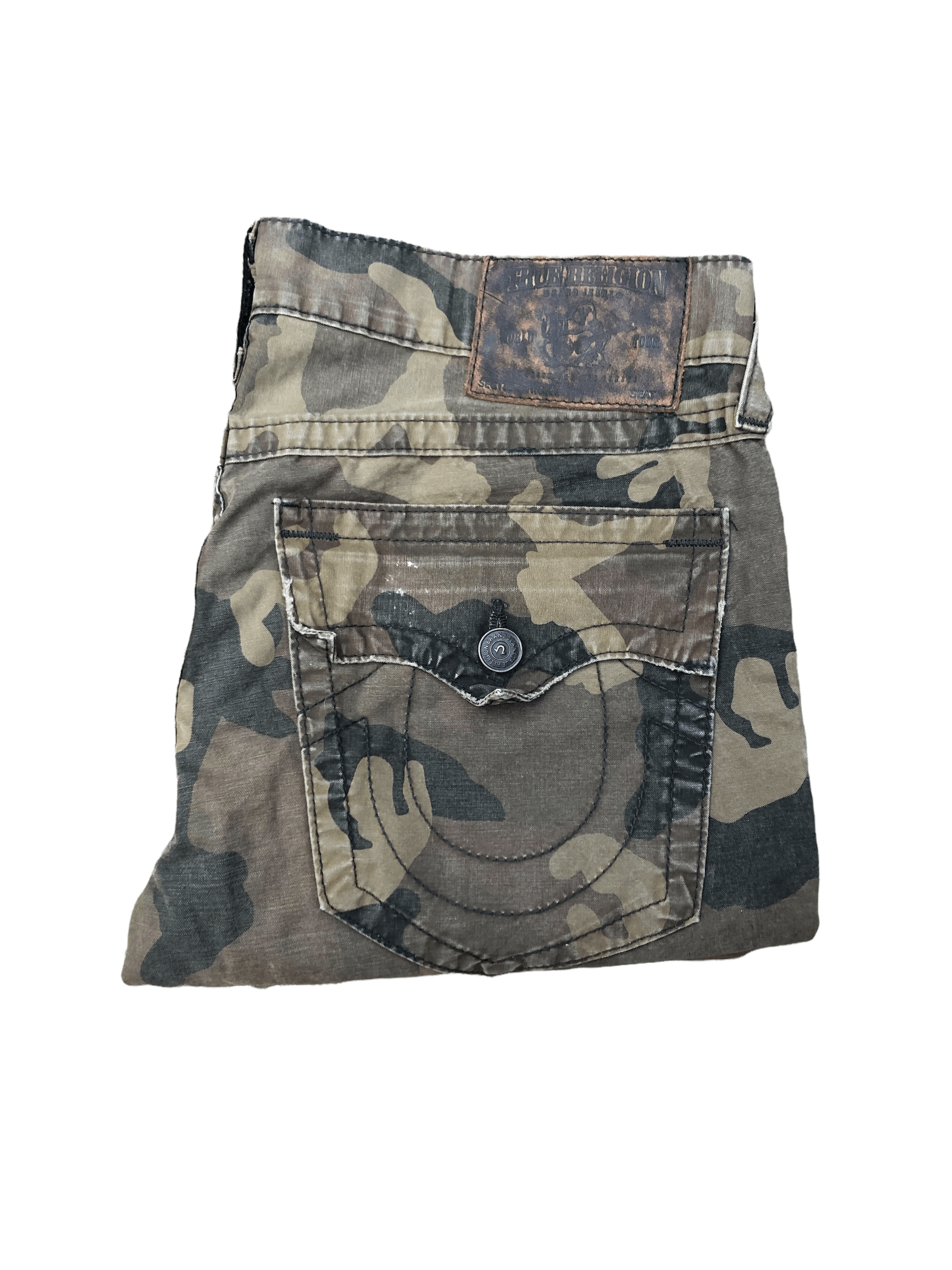 True Religion × Vintage Vintage True Religion Jean Shorts Size 34 RICKY CAMO Size US 34 / EU 50 - 1 Thumbnail