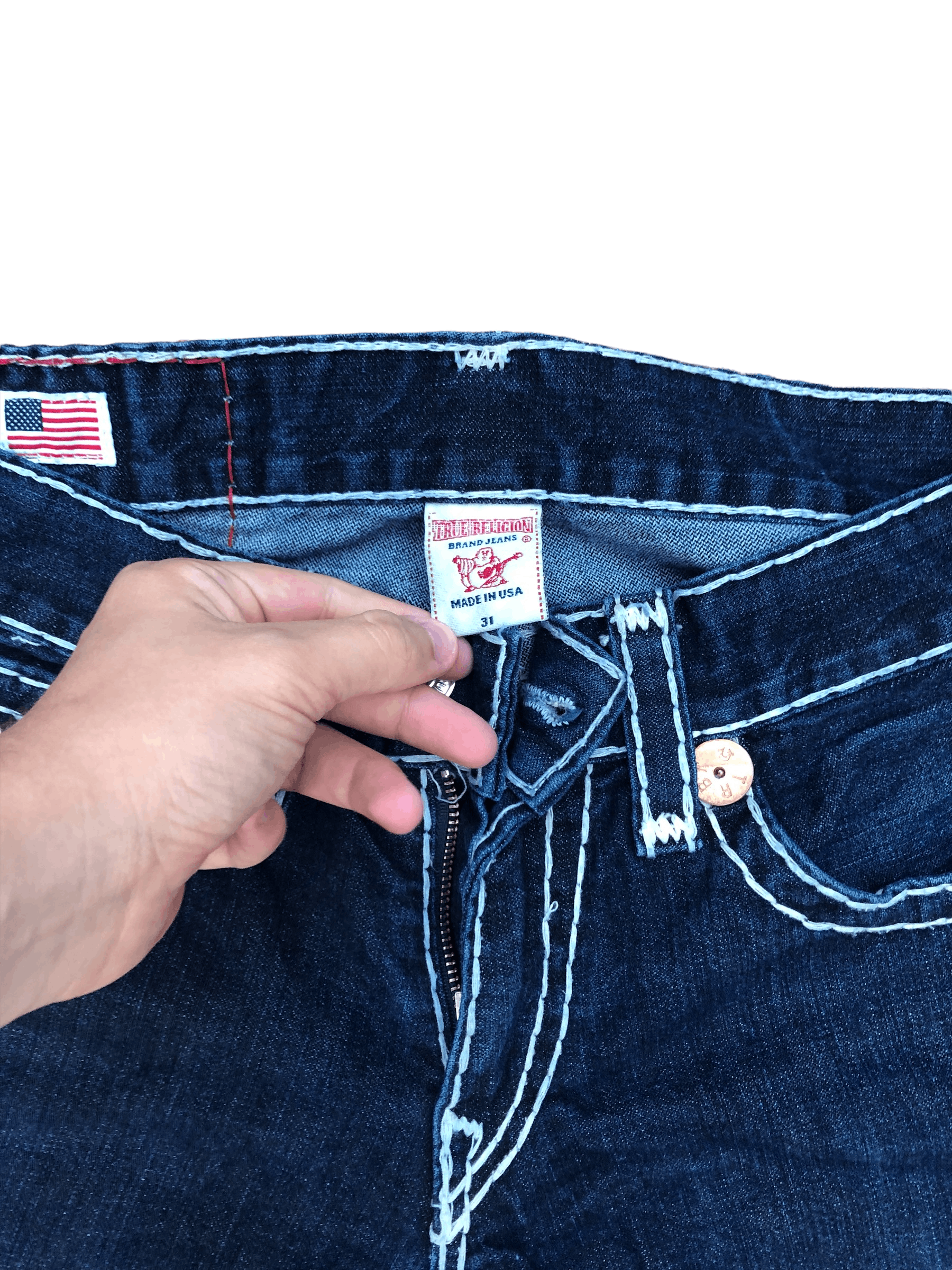 True Religion × Vintage Vintage True Religion Jeans Size 31 JOEY SUPER T Blue Size US 31 - 4 Thumbnail