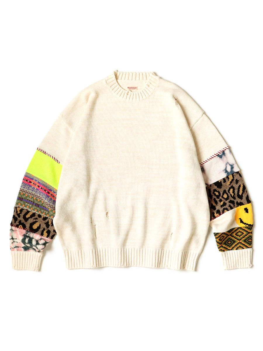 Kapital Kapital 5G Cotton Knit Hippie Sleeve Crewneck Sweater Size US L / EU 52-54 / 3 - 1 Thumbnail