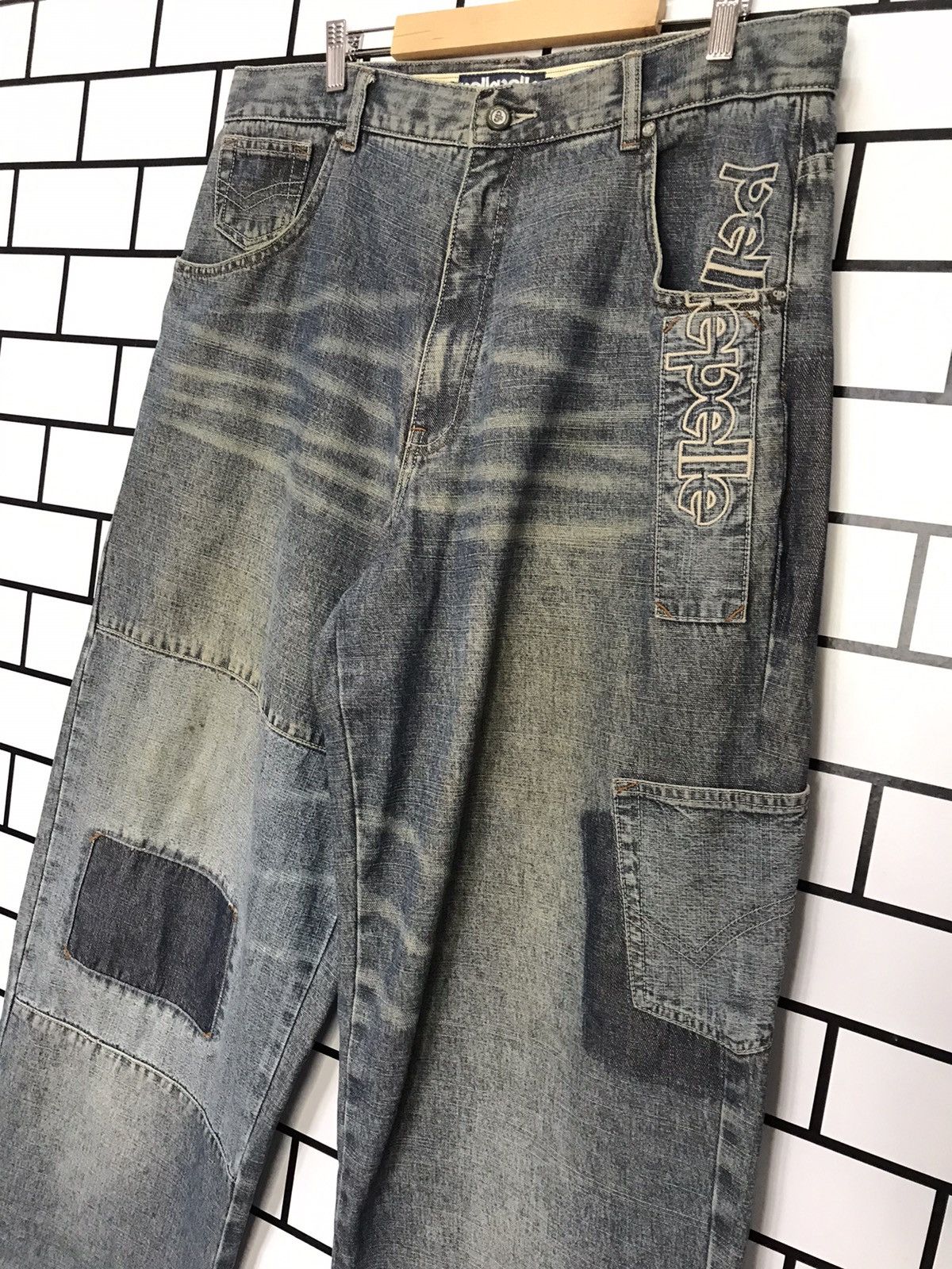 Marc Buchanan × Pelle Pelle Vtg Pelle Pelle Reconstructed Patchwork Iconic Hip Hop Denim Size US 36 / EU 52 - 6 Thumbnail