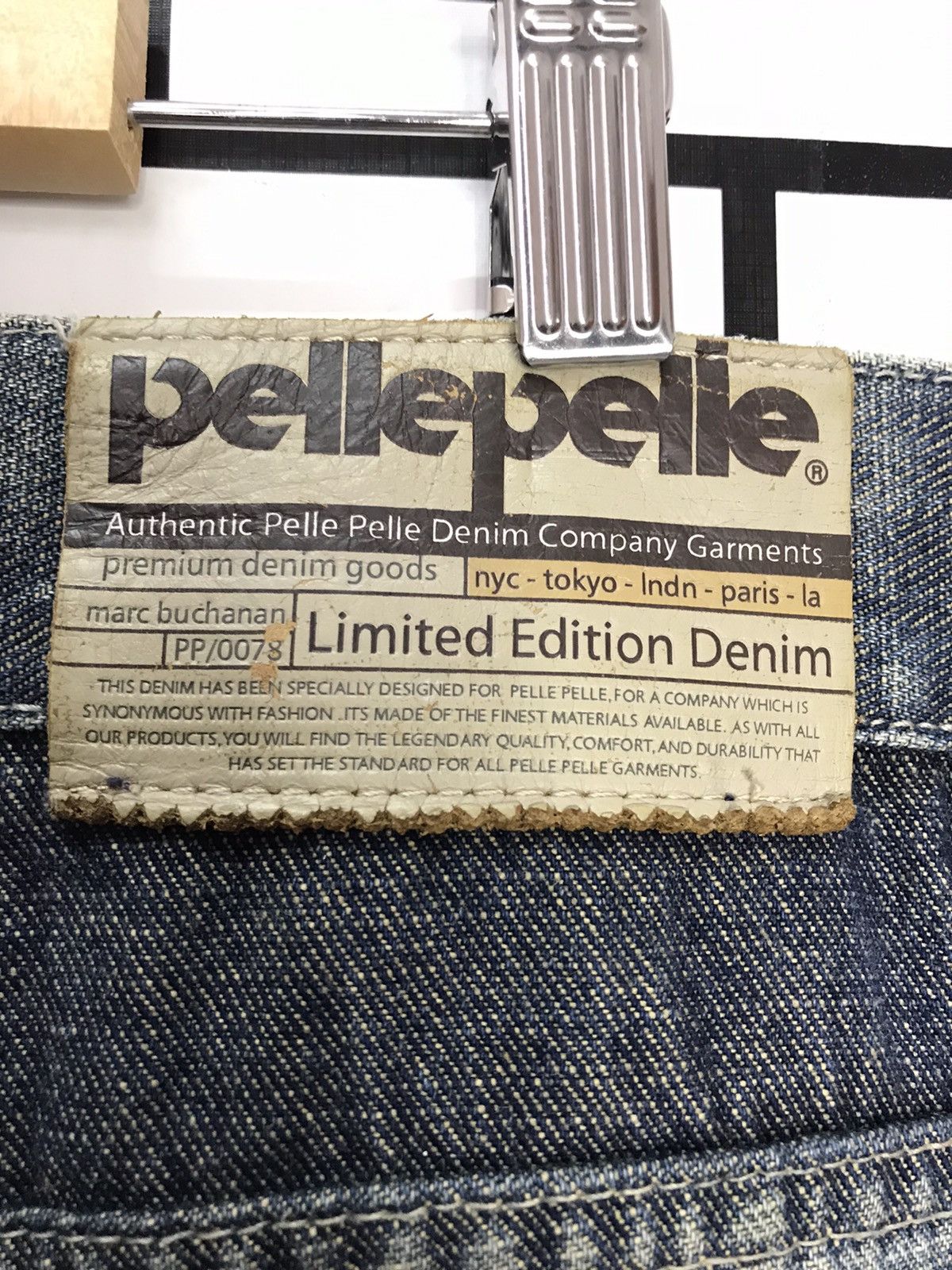 Marc Buchanan × Pelle Pelle Vtg Pelle Pelle Reconstructed Patchwork Iconic Hip Hop Denim Size US 36 / EU 52 - 13 Thumbnail