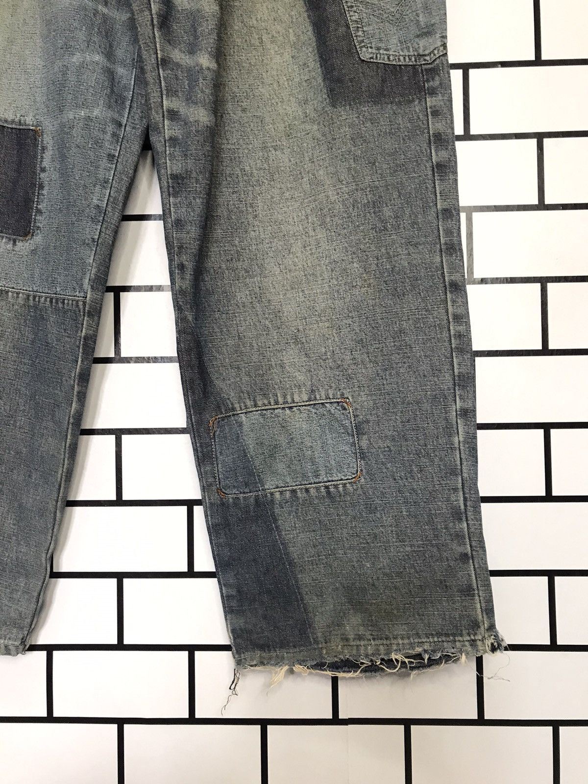 Marc Buchanan × Pelle Pelle Vtg Pelle Pelle Reconstructed Patchwork Iconic Hip Hop Denim Size US 36 / EU 52 - 4 Thumbnail