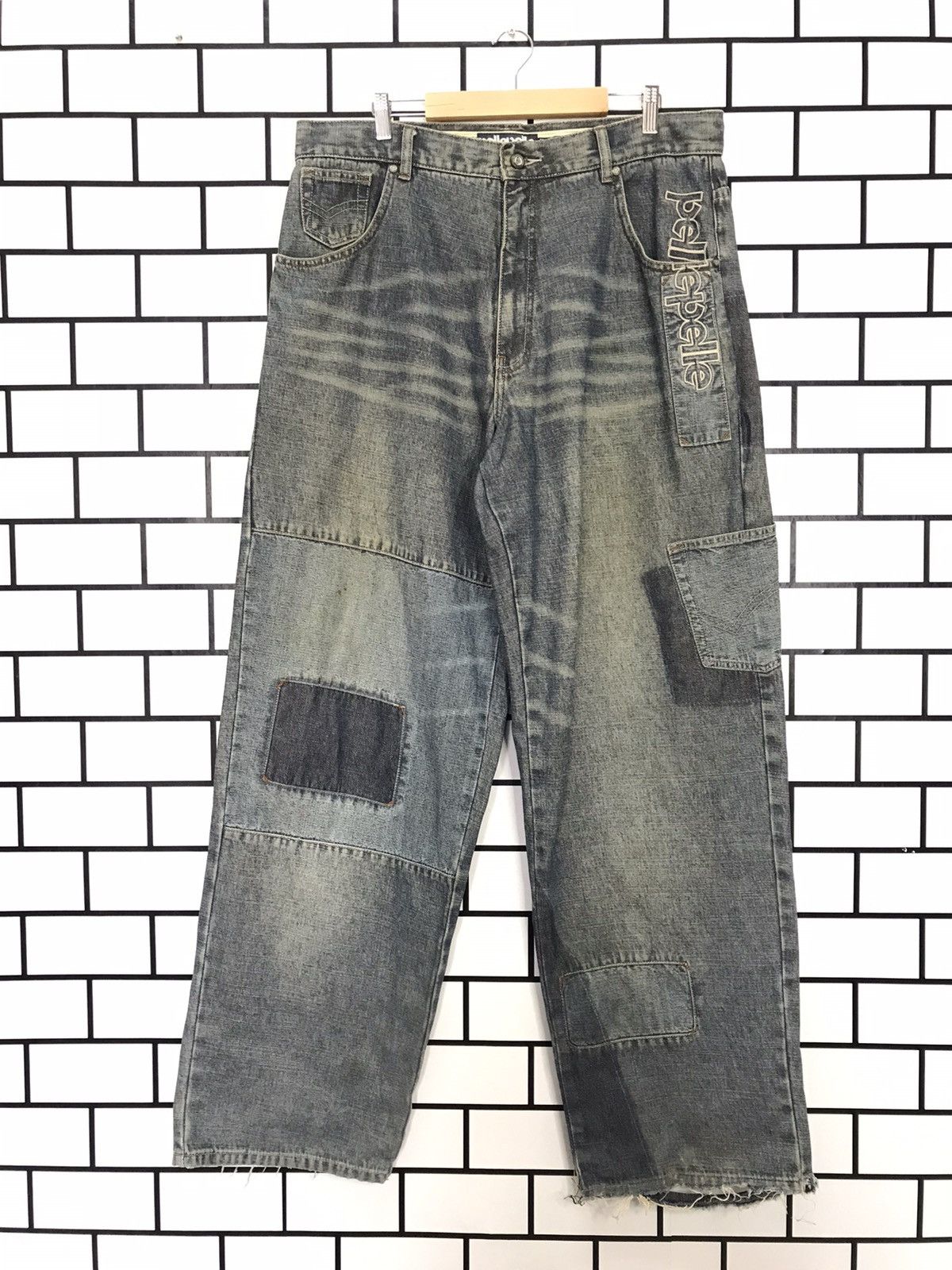 Marc Buchanan × Pelle Pelle Vtg Pelle Pelle Reconstructed Patchwork Iconic Hip Hop Denim Size US 36 / EU 52 - 1 Thumbnail