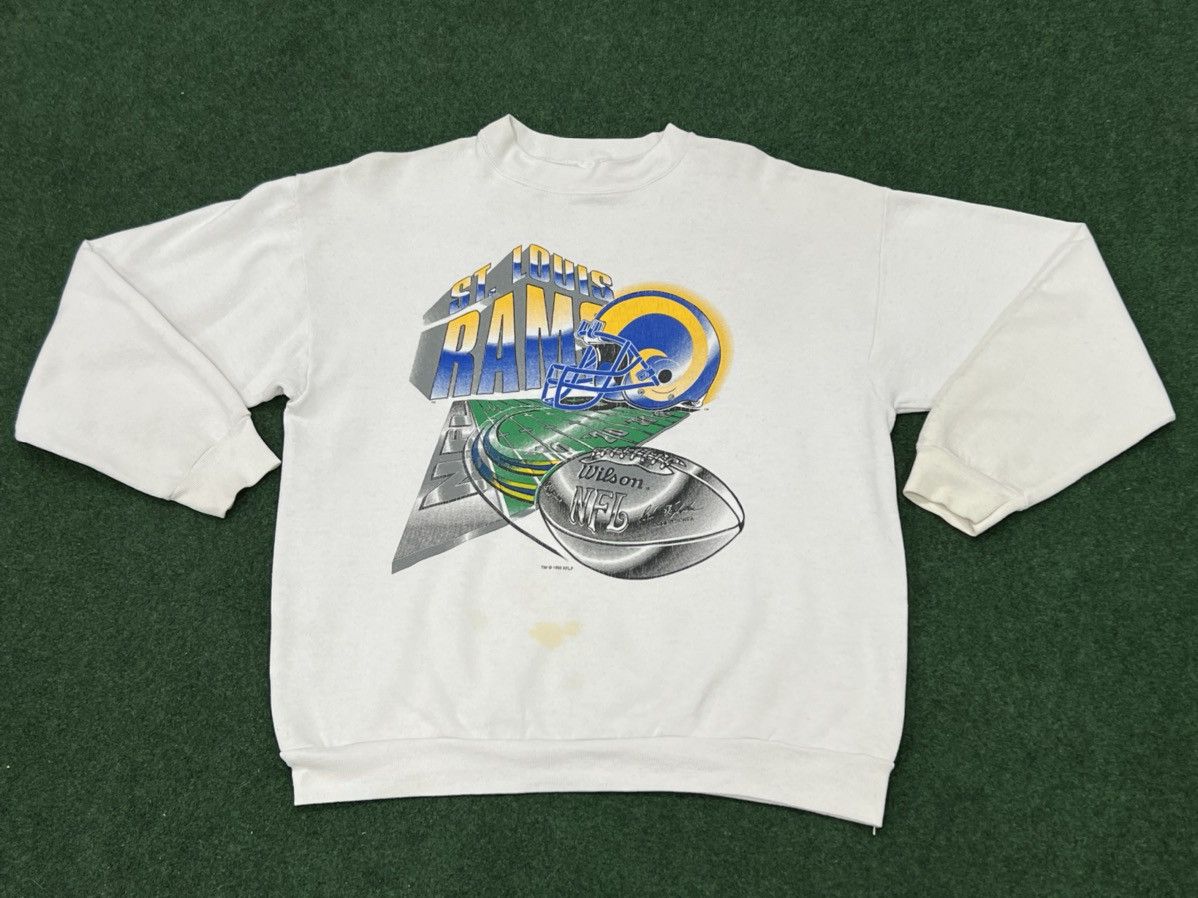 NFL Vintage 90s St Louis Rams Crewneck Sweatshirt Size US L / EU 52-54 / 3 - 1 Thumbnail