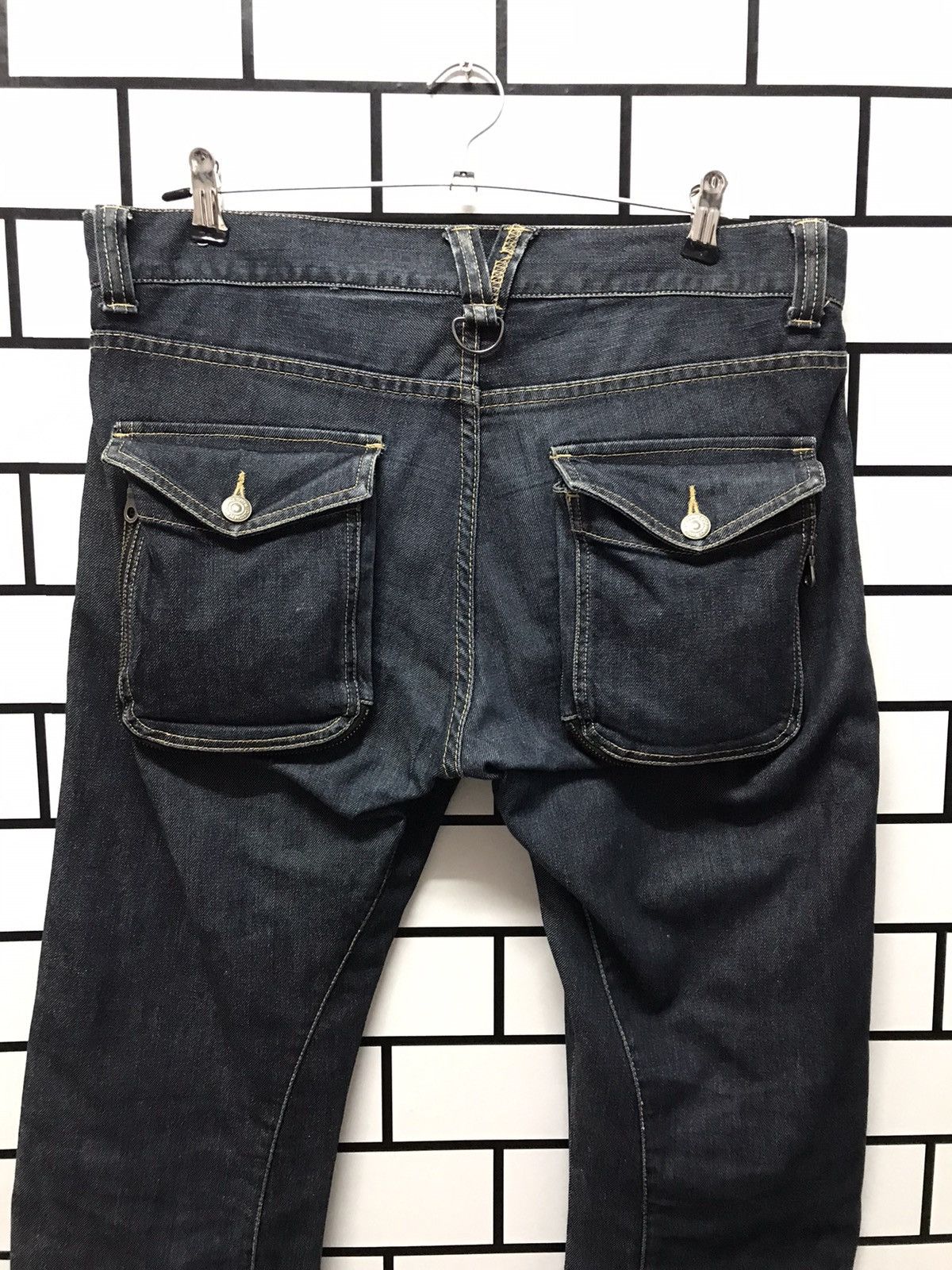 Japanese Brand × PPFM PPFM JAPAN MULTIPOCKET CURVE LEG BONDAGE DENIM PANTS Size US 34 / EU 50 - 10 Thumbnail