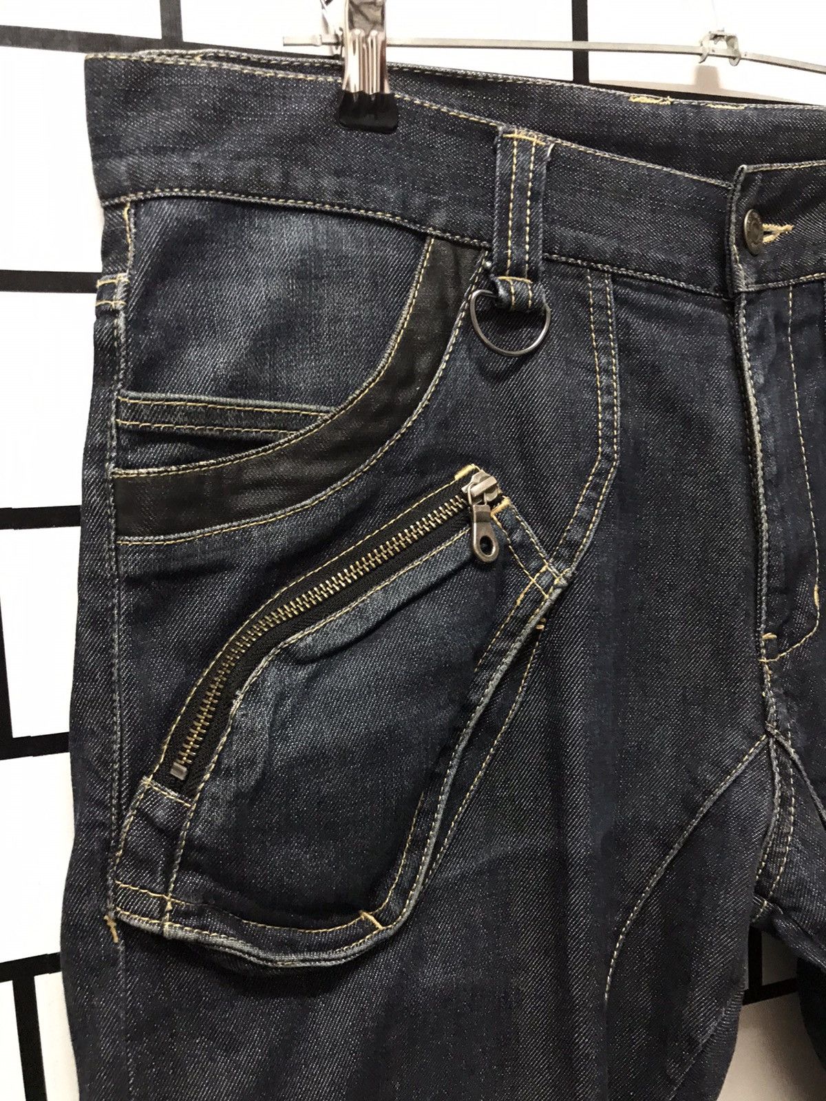 Japanese Brand × PPFM PPFM JAPAN MULTIPOCKET CURVE LEG BONDAGE DENIM PANTS Size US 34 / EU 50 - 7 Thumbnail