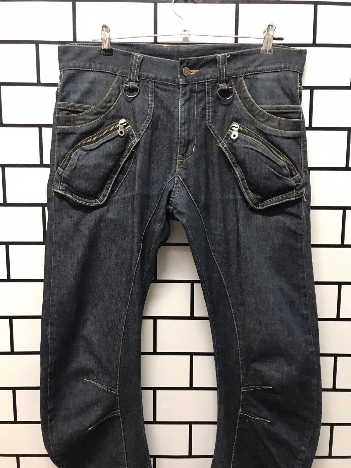 Japanese Brand × PPFM PPFM JAPAN MULTIPOCKET CURVE LEG BONDAGE DENIM PANTS Size US 34 / EU 50 - 17 Thumbnail