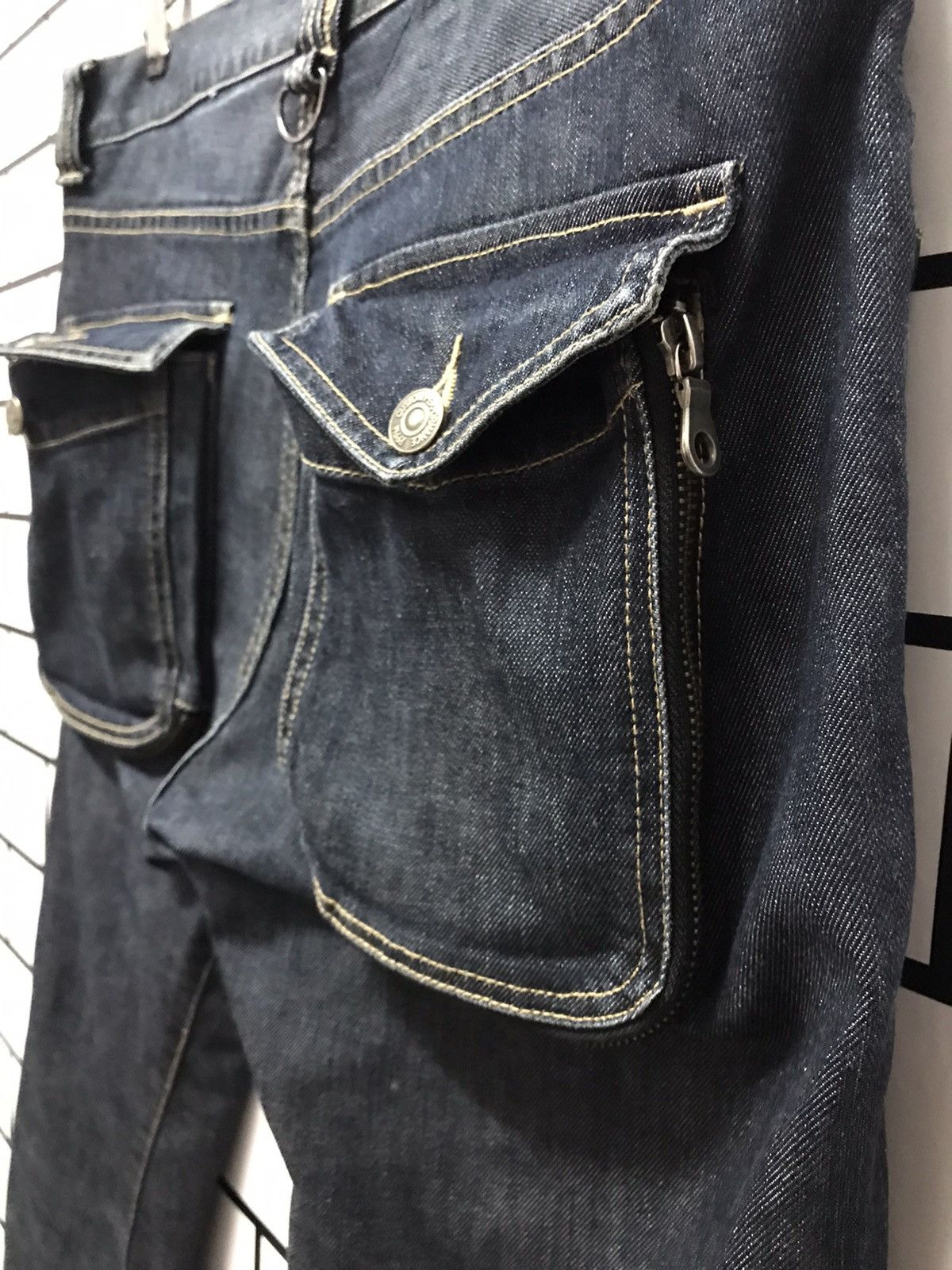 Japanese Brand × PPFM PPFM JAPAN MULTIPOCKET CURVE LEG BONDAGE DENIM PANTS Size US 34 / EU 50 - 13 Thumbnail