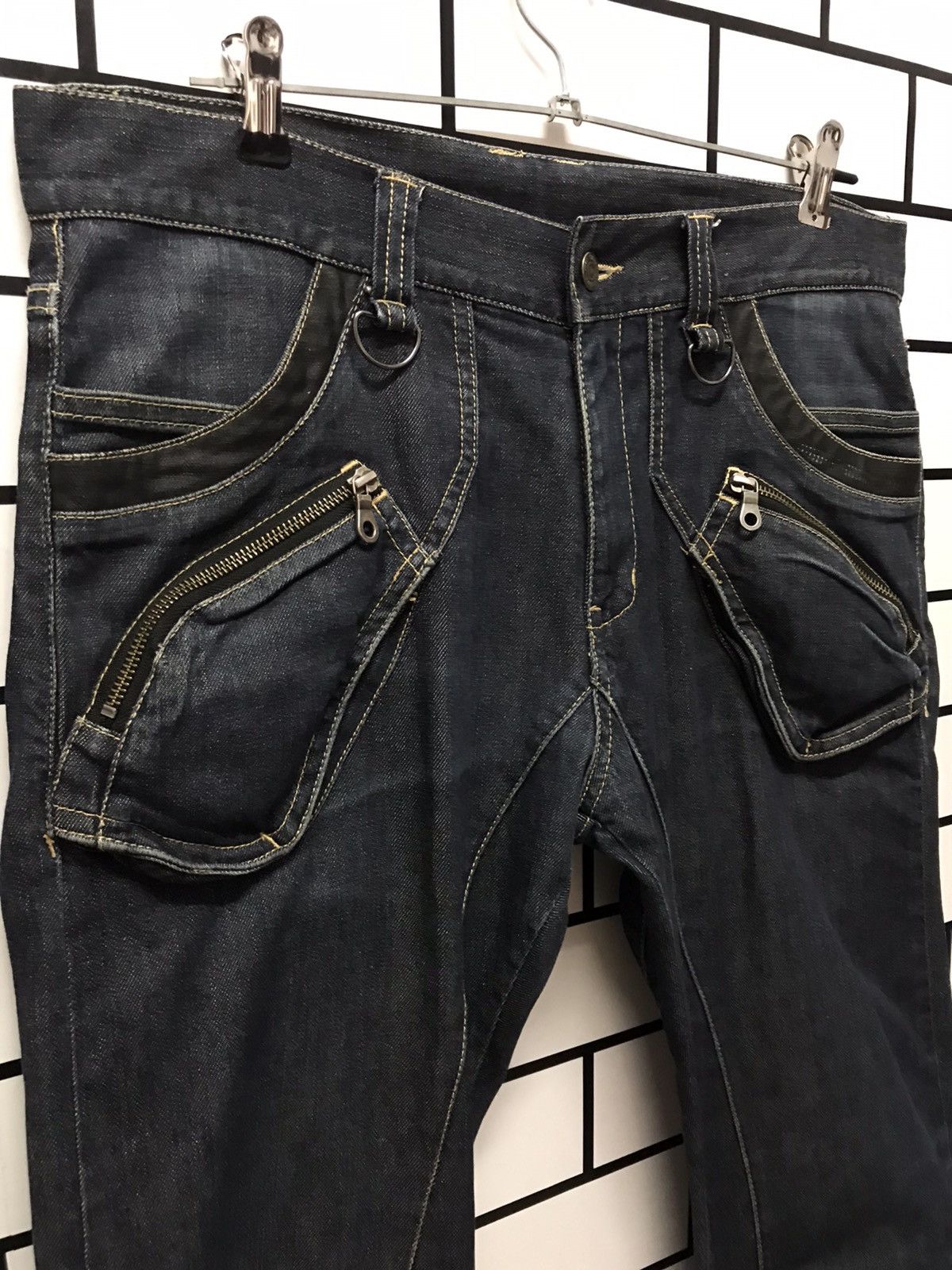 Japanese Brand × PPFM PPFM JAPAN MULTIPOCKET CURVE LEG BONDAGE DENIM PANTS Size US 34 / EU 50 - 6 Thumbnail