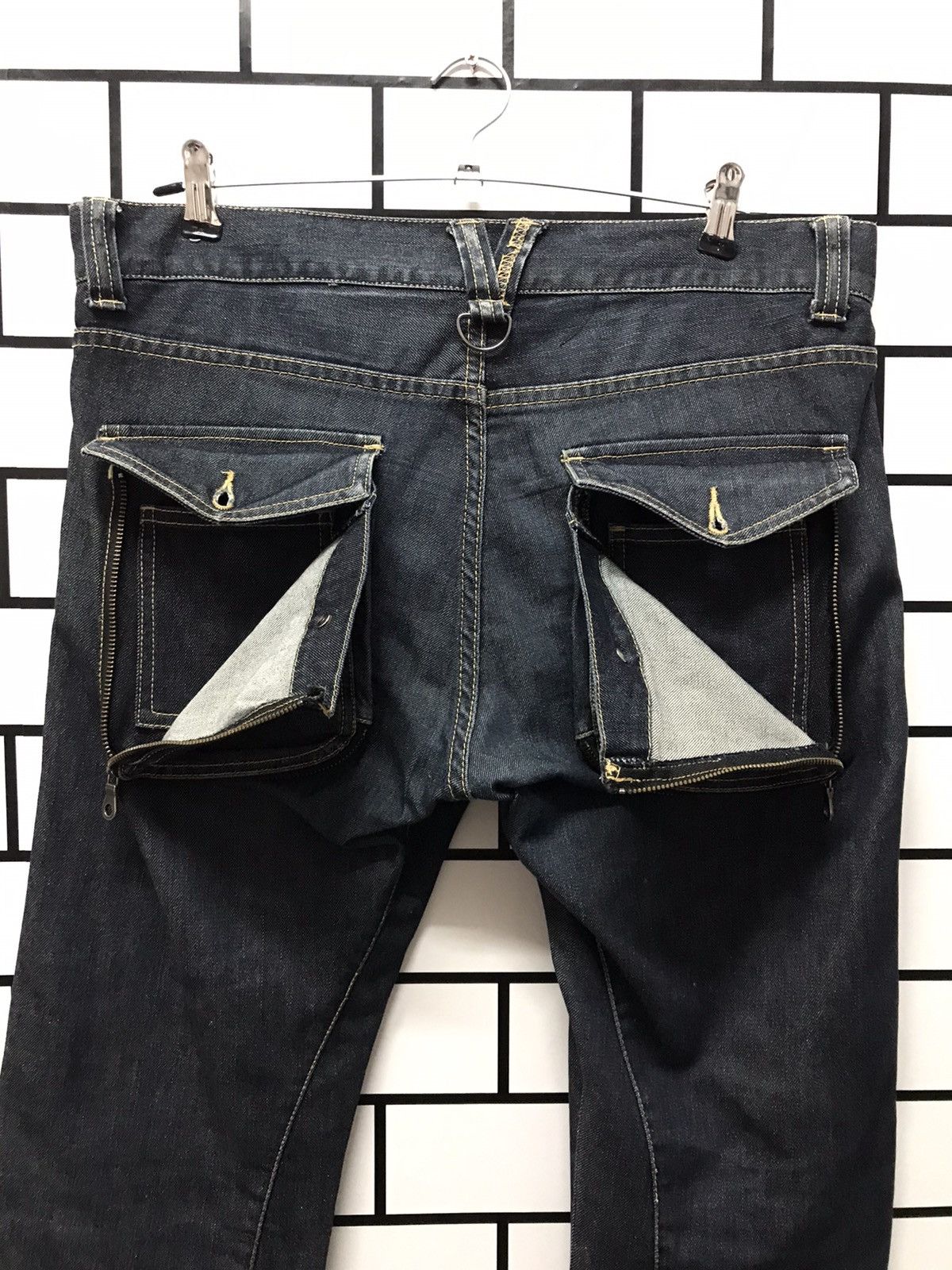 Japanese Brand × PPFM PPFM JAPAN MULTIPOCKET CURVE LEG BONDAGE DENIM PANTS Size US 34 / EU 50 - 15 Thumbnail