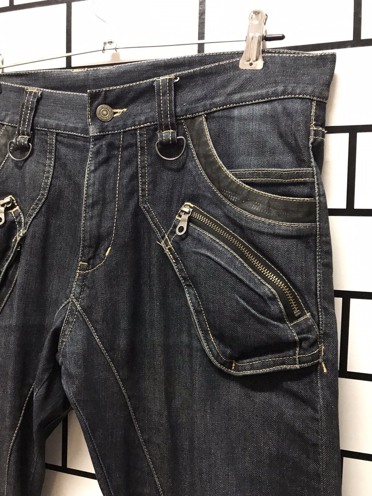 Japanese Brand × PPFM PPFM JAPAN MULTIPOCKET CURVE LEG BONDAGE DENIM PANTS Size US 34 / EU 50 - 8 Thumbnail