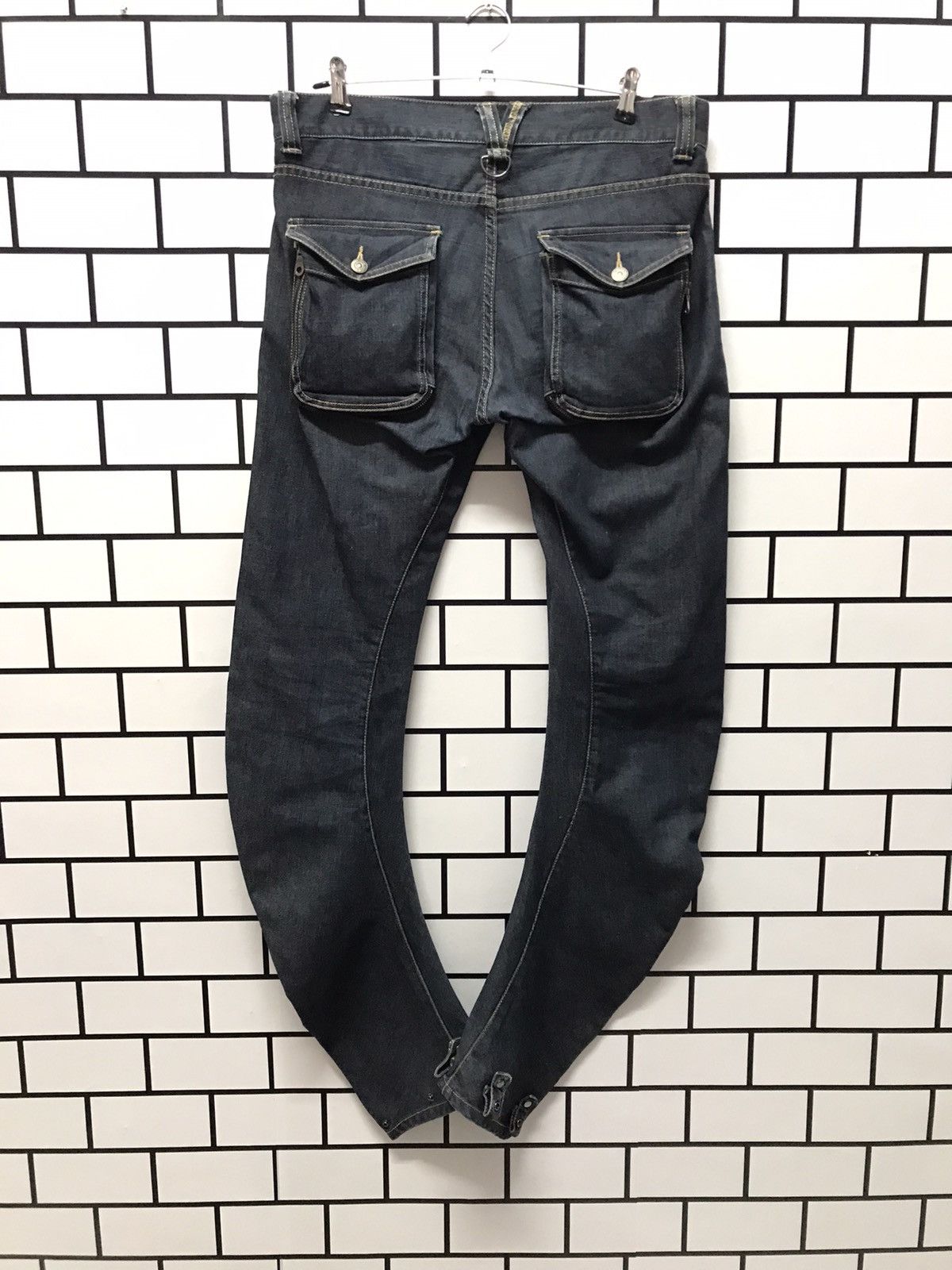 Japanese Brand × PPFM PPFM JAPAN MULTIPOCKET CURVE LEG BONDAGE DENIM PANTS Size US 34 / EU 50 - 2 Thumbnail