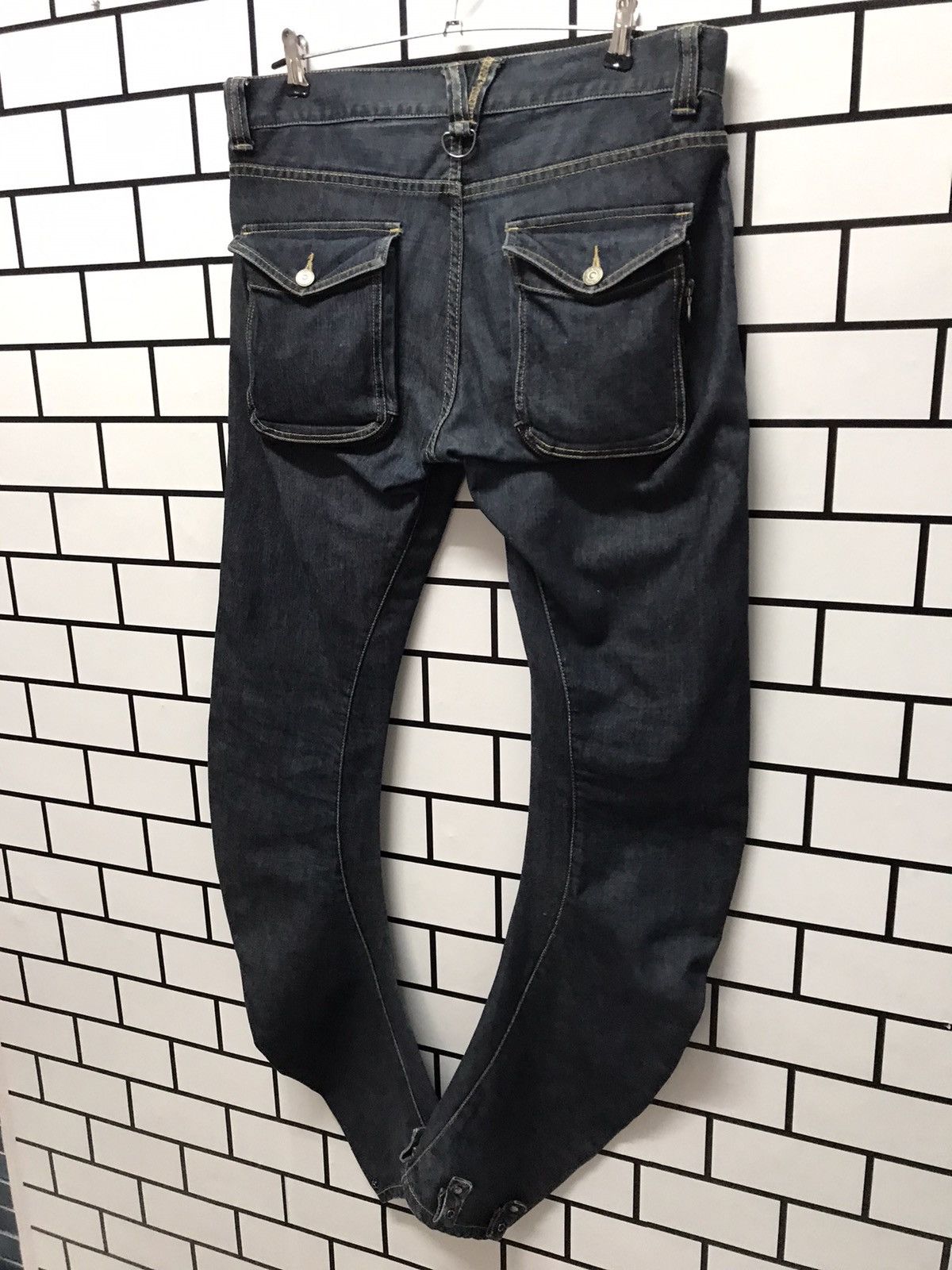 Japanese Brand × PPFM PPFM JAPAN MULTIPOCKET CURVE LEG BONDAGE DENIM PANTS Size US 34 / EU 50 - 9 Thumbnail