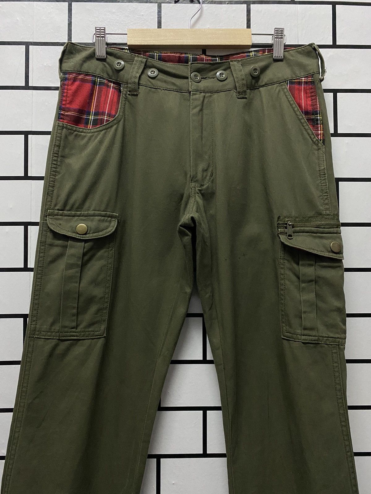 Japanese Brand Japanese Brand Cargo Pants Multi Pocket Tartans Lining Size US 32 / EU 48 - 7 Thumbnail