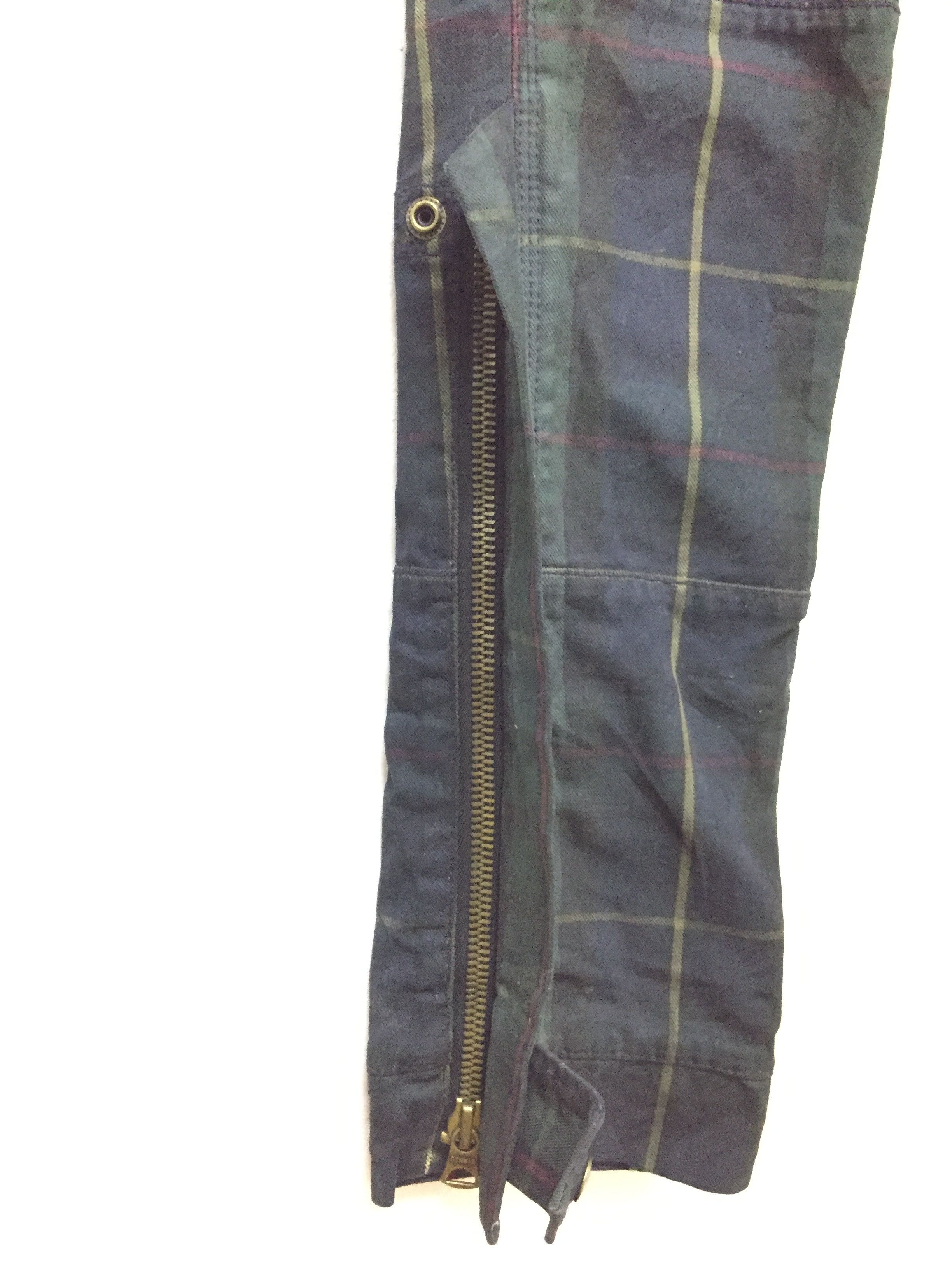 Polo Ralph Lauren Vtg Black watch tartan heavy rider zipper cargo pants Size 30" / US 8 / IT 44 - 4 Thumbnail