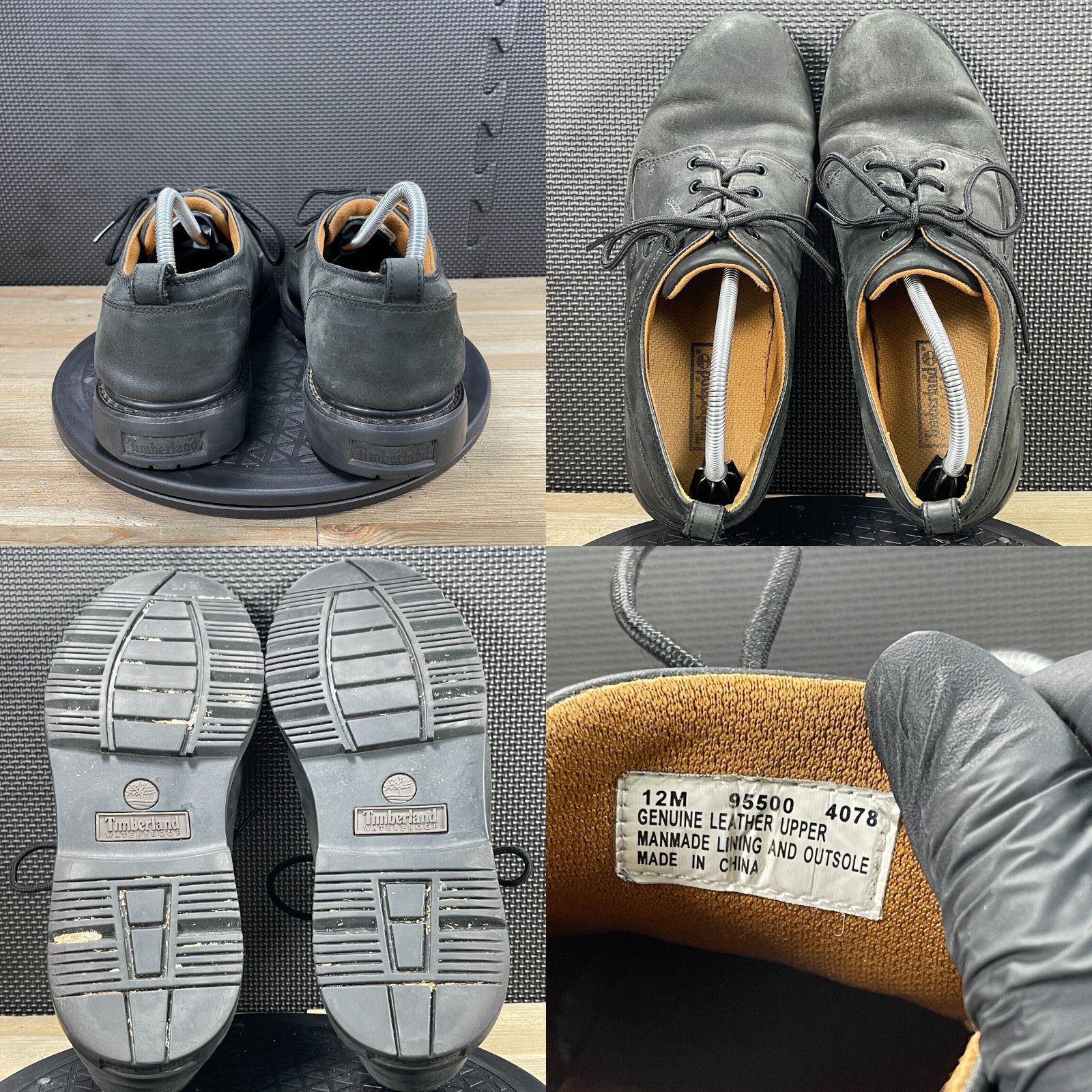 Timberland Timberland Black Waterproof Lace Up Leather Shoes Size US 12 / EU 45 - 4 Thumbnail