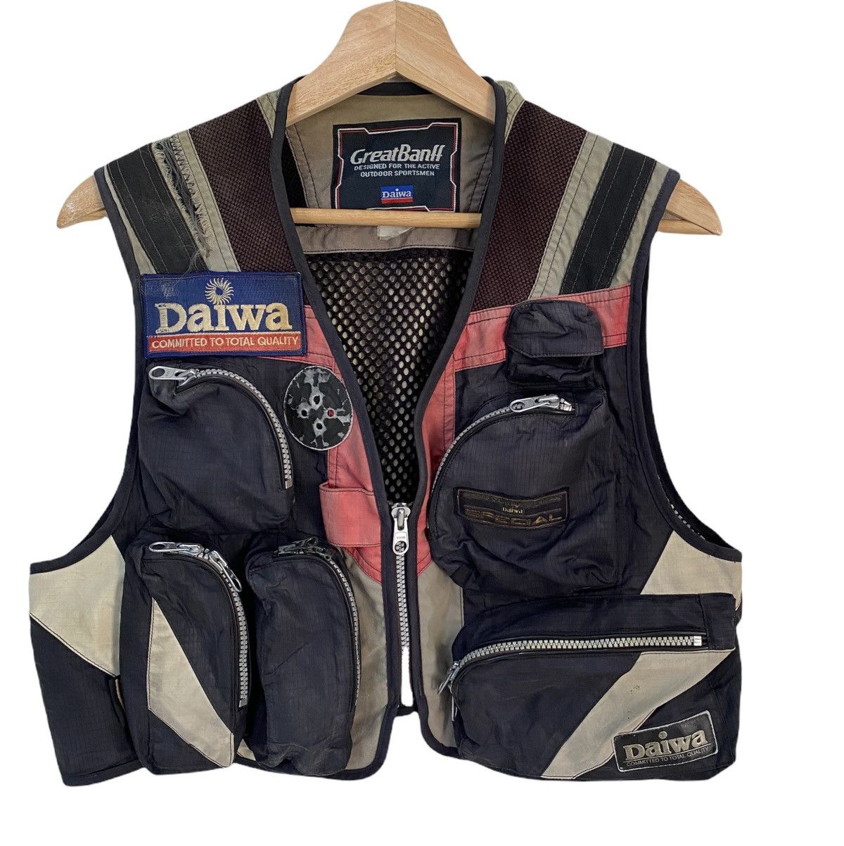 DAIWA 🇯🇵Vintage Daiwa Tactical Parachute Pocket Utility Vest Size US S / EU 44-46 / 1 - 4 Thumbnail