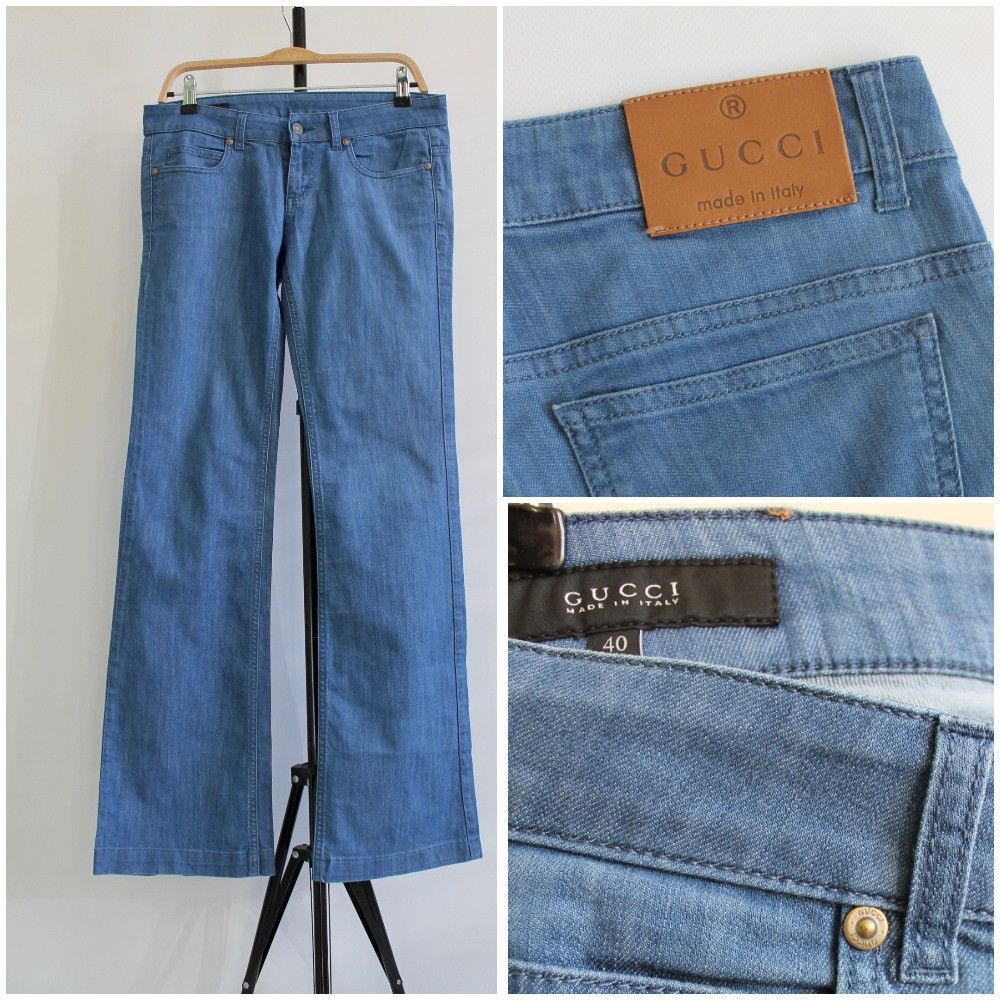 Gucci GUCCI Flared Denim Pants 70's Stretch Blue Ladies Size 27" / US 4 / IT 40 - 1 Thumbnail