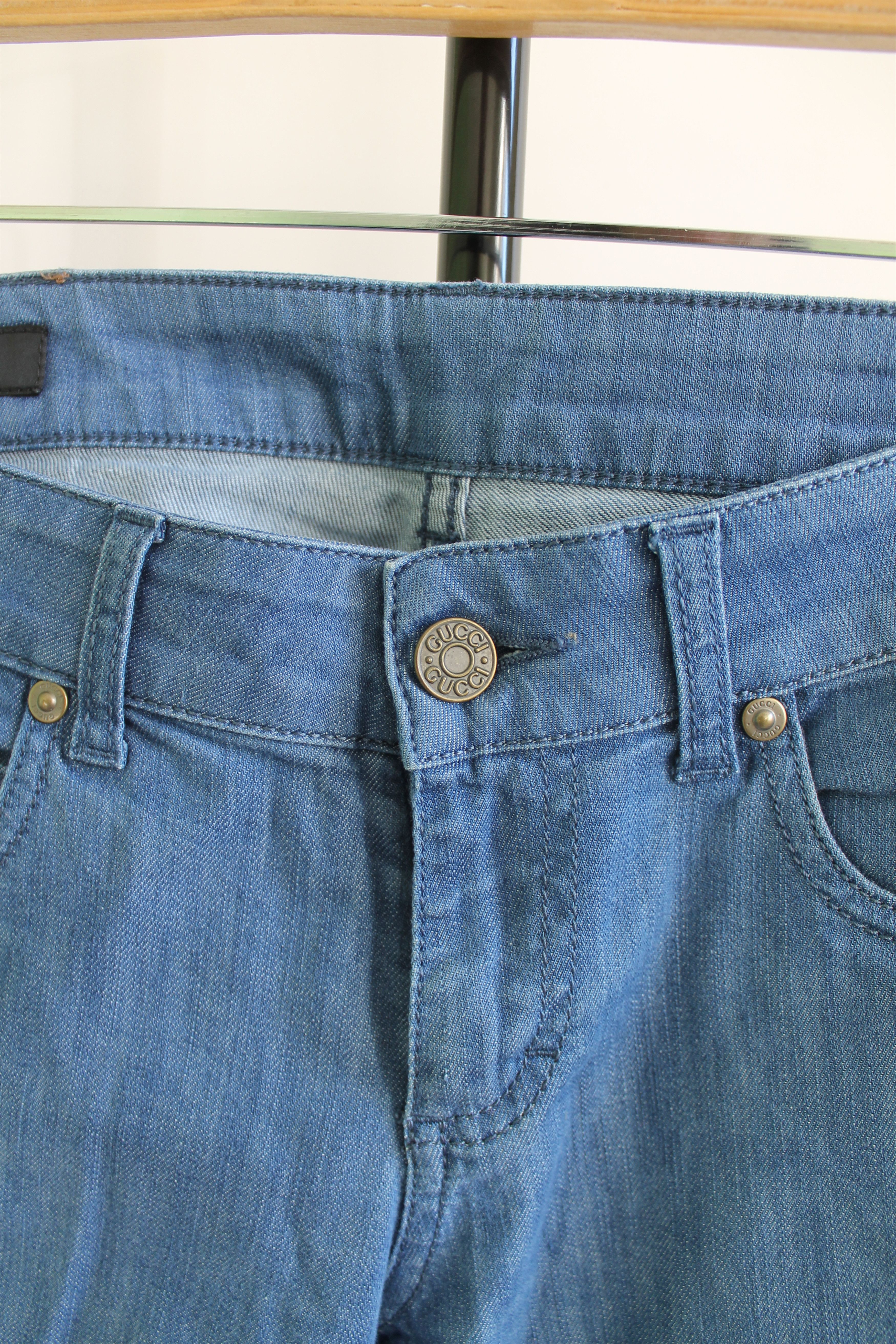 Gucci GUCCI Flared Denim Pants 70's Stretch Blue Ladies Size 27" / US 4 / IT 40 - 9 Thumbnail