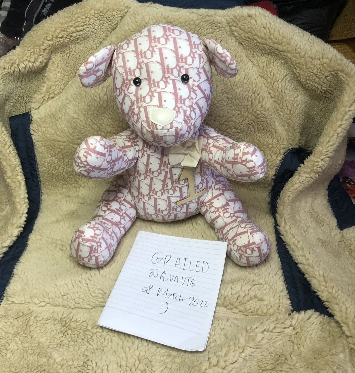 image of Christian Dior Monsieur x Dior Christian Dior Tedy Bear Trotter Monogram in Pinks, Men's