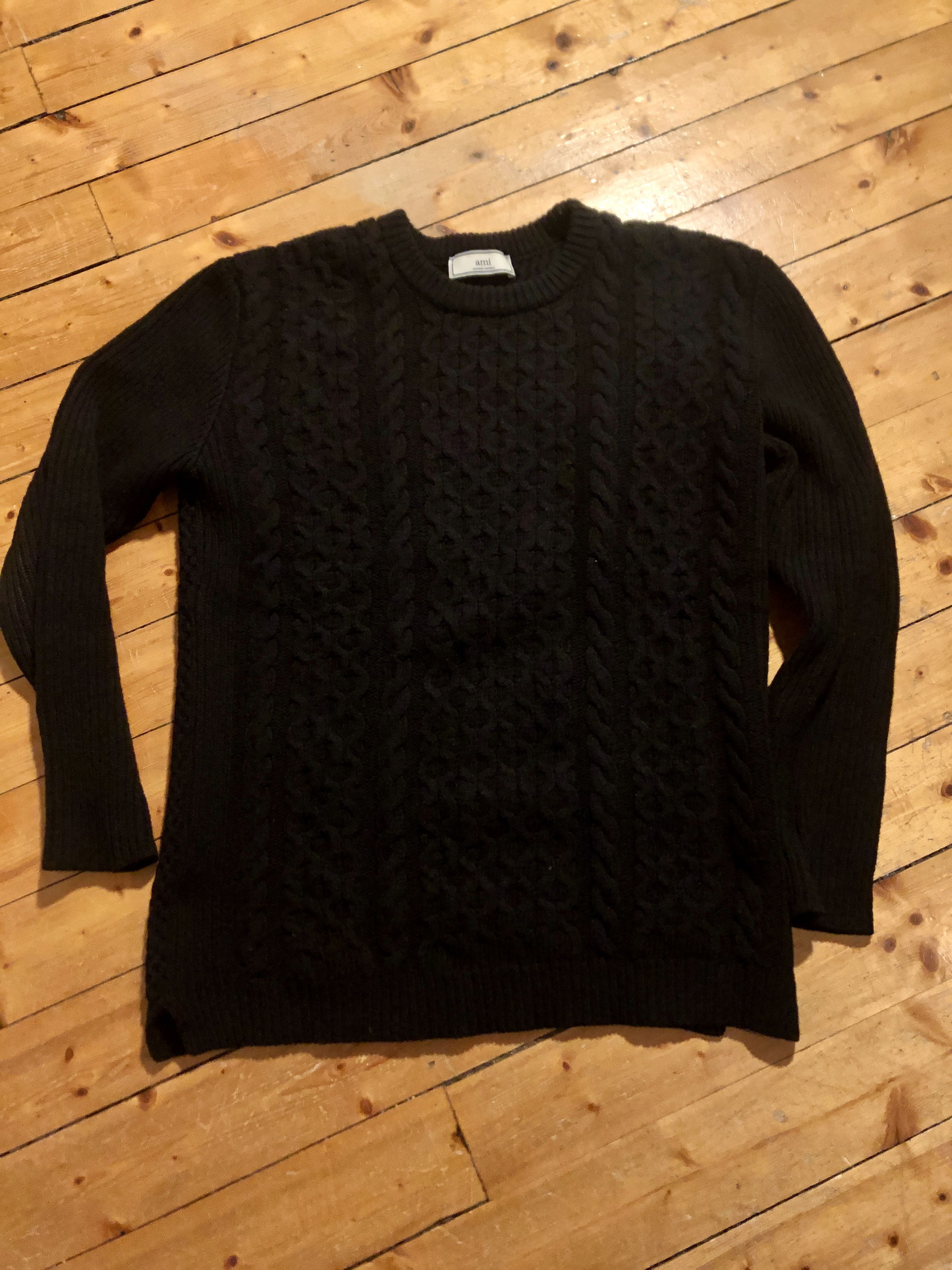 AMI Ami merino wool cable knit sweater Size US M / EU 48-50 / 2 - 4 Thumbnail