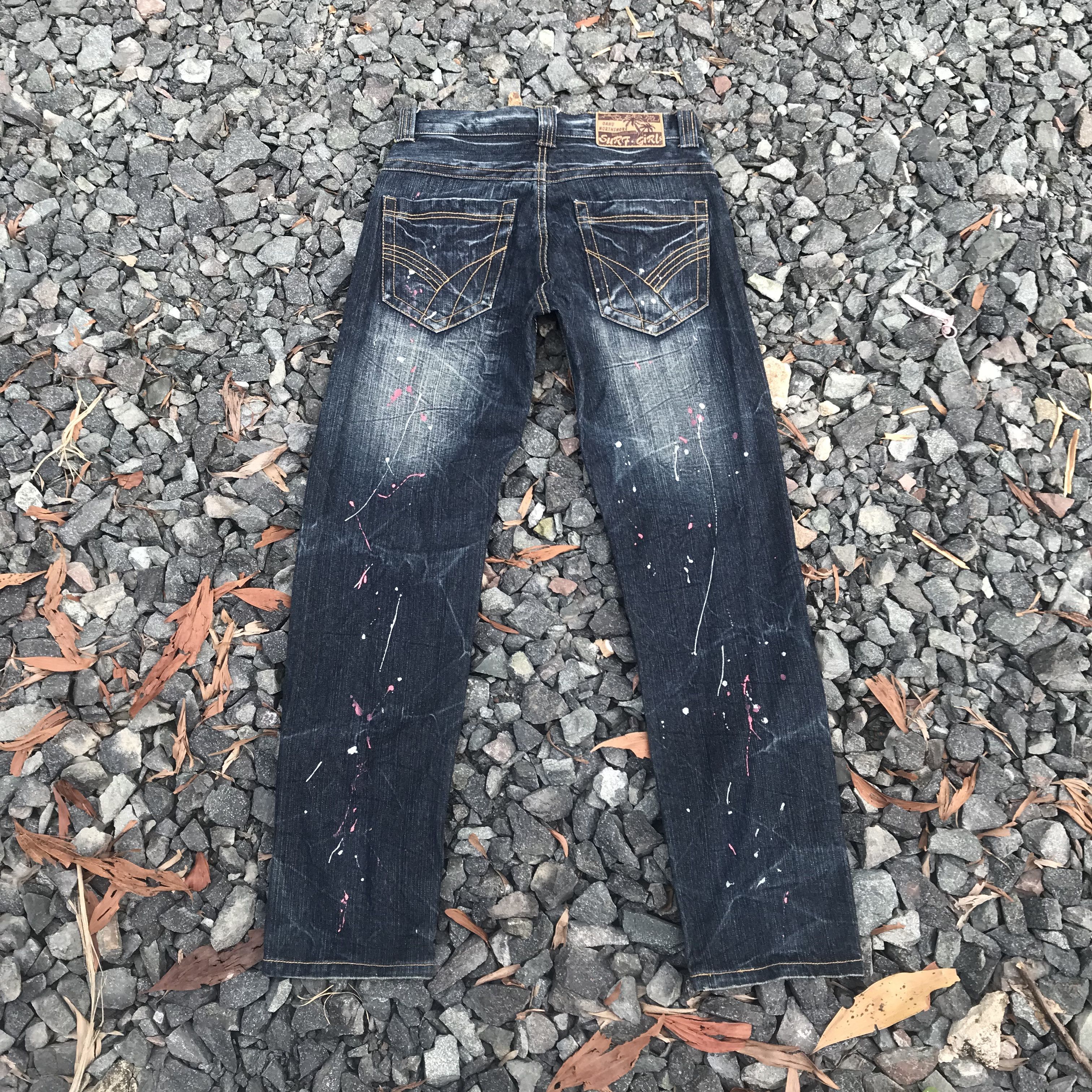 Japanese Brand Northshore splatter paint herringbone wash denim Waist 29x30 Size US 29 - 6 Thumbnail