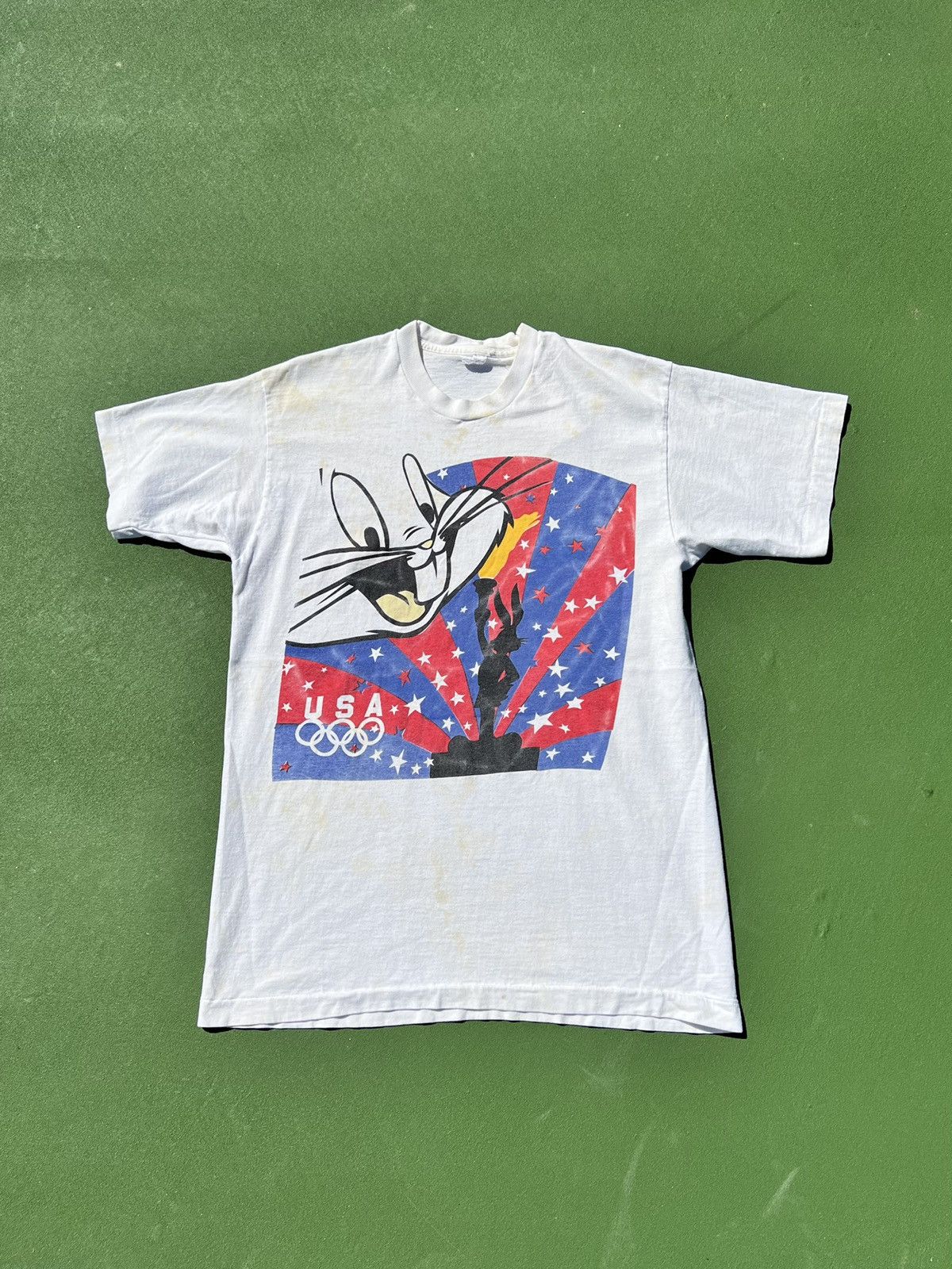 Vintage Vintage 90s Looney Tunes USA Olympics Tee Shirt | Grailed