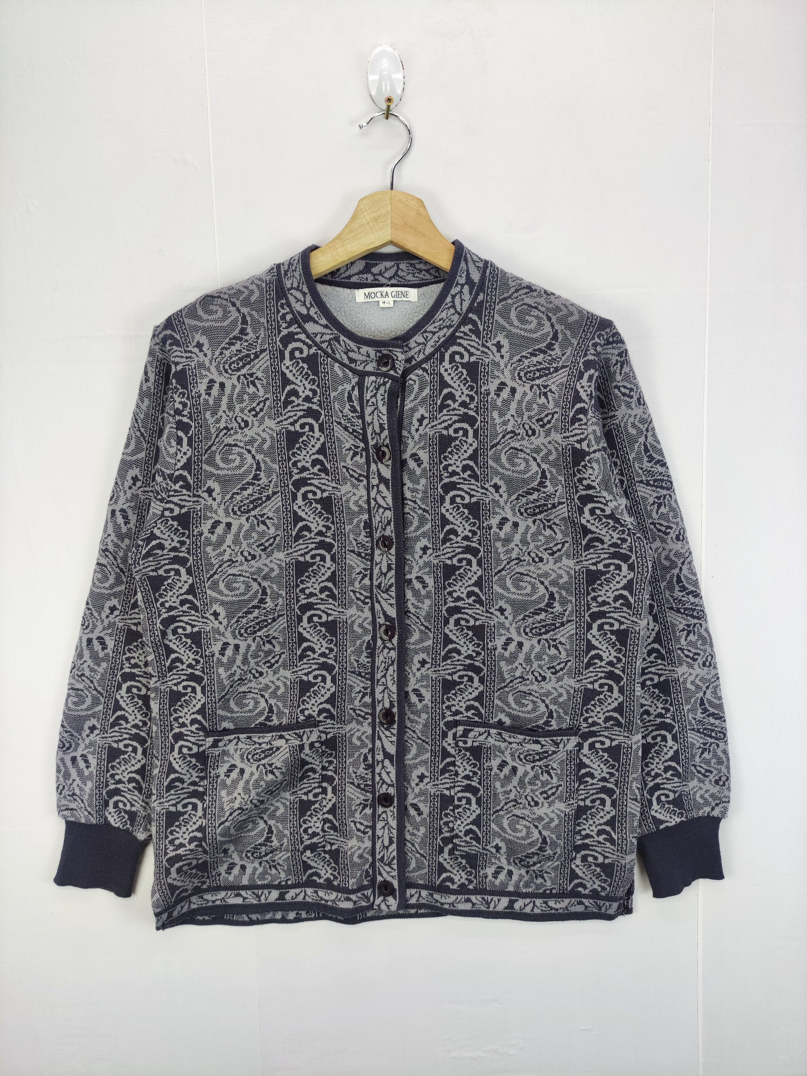 image of Vintage Knit Cardigan Button Up By Mocka Giene, Women's (Size Medium)