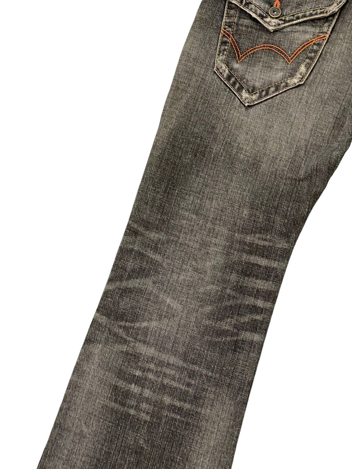 Japanese Brand Flare Jeans Edwin Japan Distress Denim Boot Cut 2🟦7 Size US 31 - 16 Thumbnail