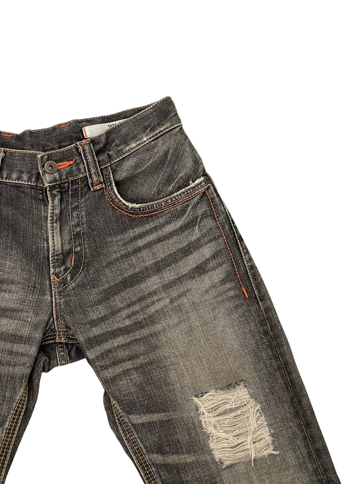 Japanese Brand Flare Jeans Edwin Japan Distress Denim Boot Cut 2🟦7 Size US 31 - 9 Thumbnail