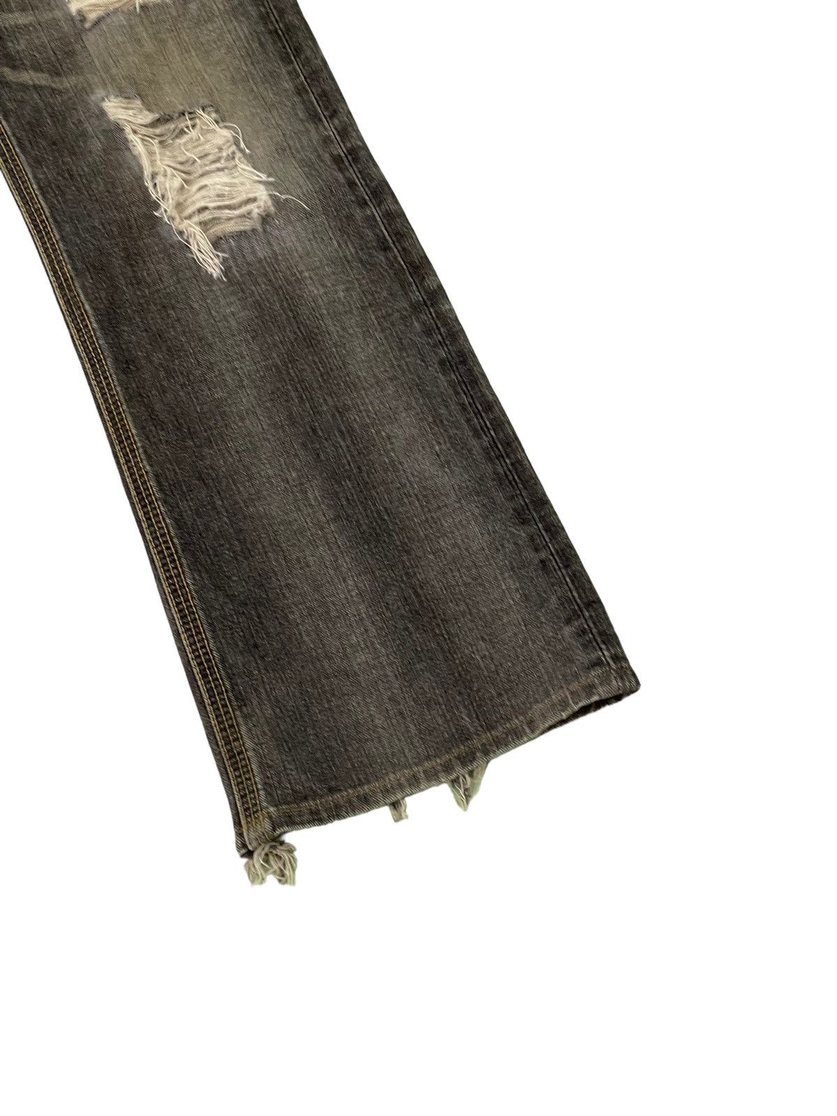 Japanese Brand Flare Jeans Edwin Japan Distress Denim Boot Cut 2🟦7 Size US 31 - 4 Thumbnail