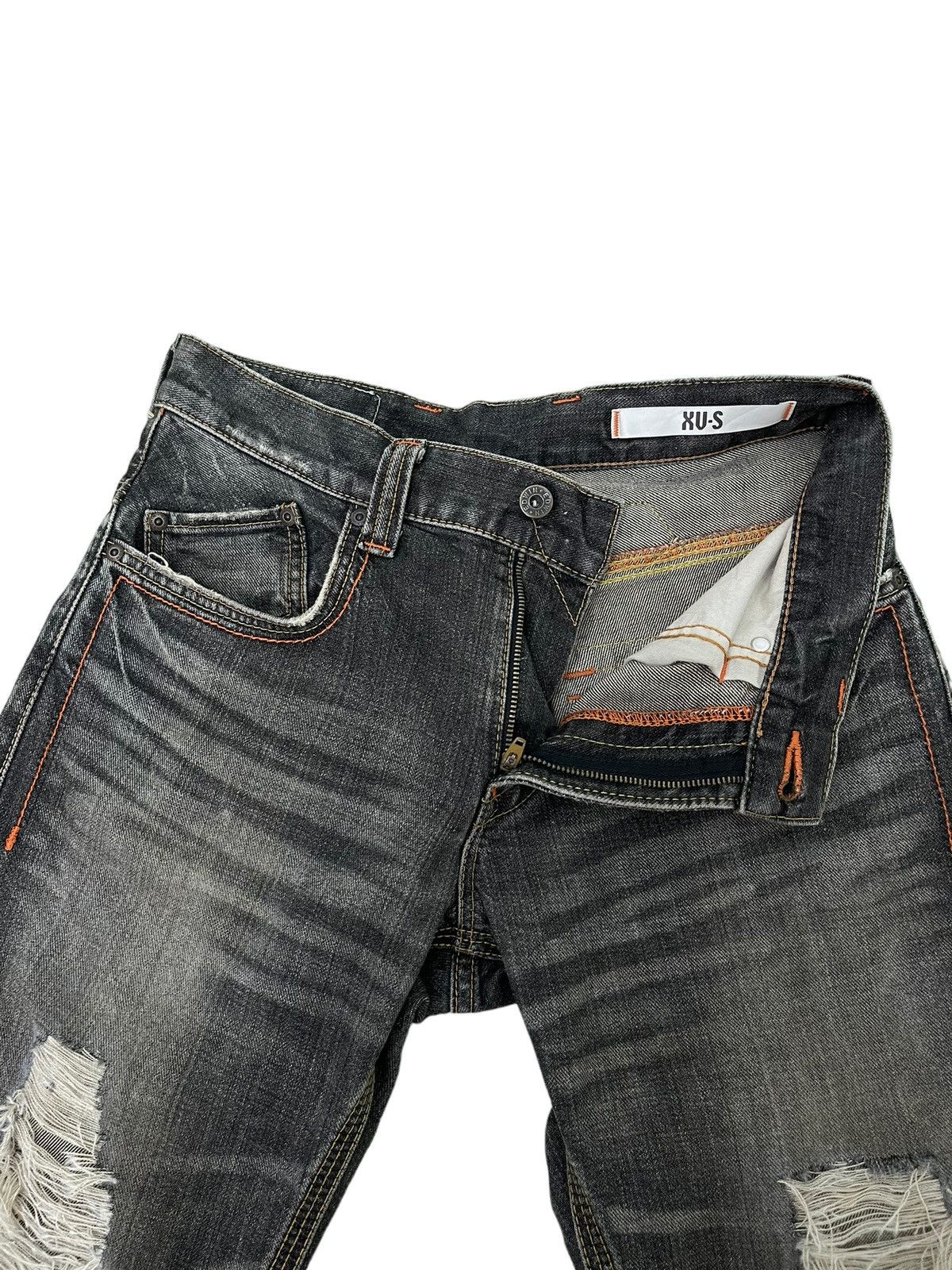 Japanese Brand Flare Jeans Edwin Japan Distress Denim Boot Cut 2🟦7 Size US 31 - 10 Thumbnail