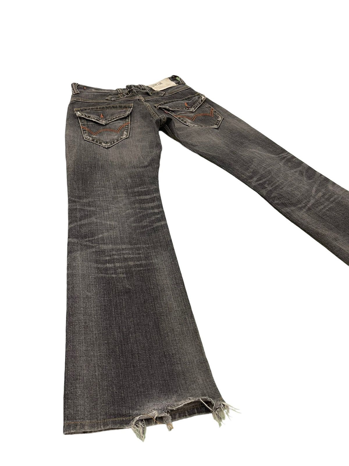 Japanese Brand Flare Jeans Edwin Japan Distress Denim Boot Cut 2🟦7 Size US 31 - 12 Thumbnail