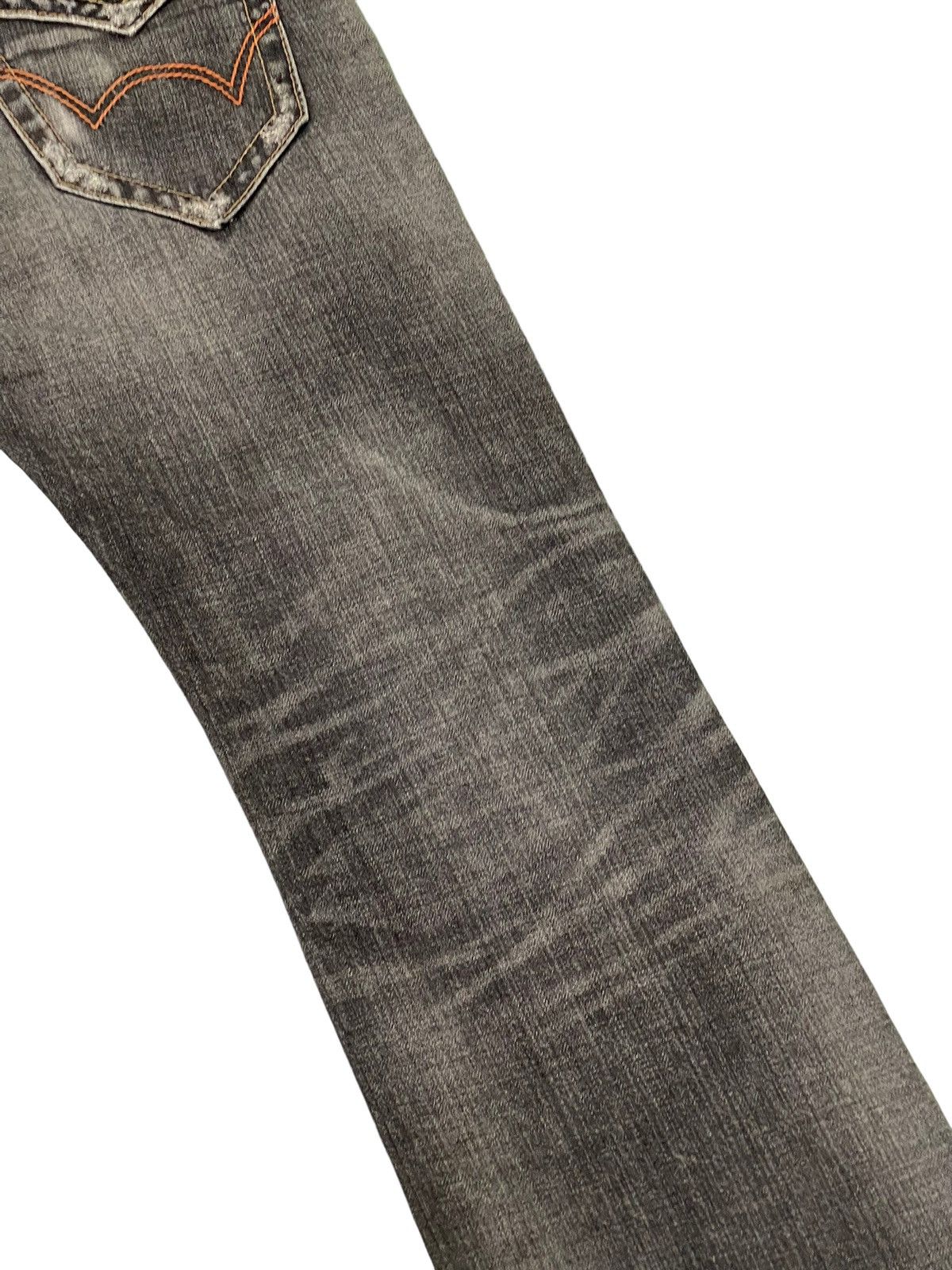 Japanese Brand Flare Jeans Edwin Japan Distress Denim Boot Cut 2🟦7 Size US 31 - 17 Thumbnail