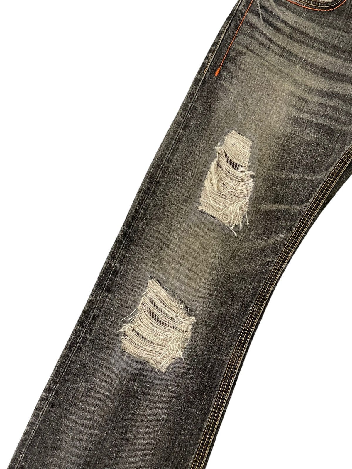 Japanese Brand Flare Jeans Edwin Japan Distress Denim Boot Cut 2🟦7 Size US 31 - 6 Thumbnail