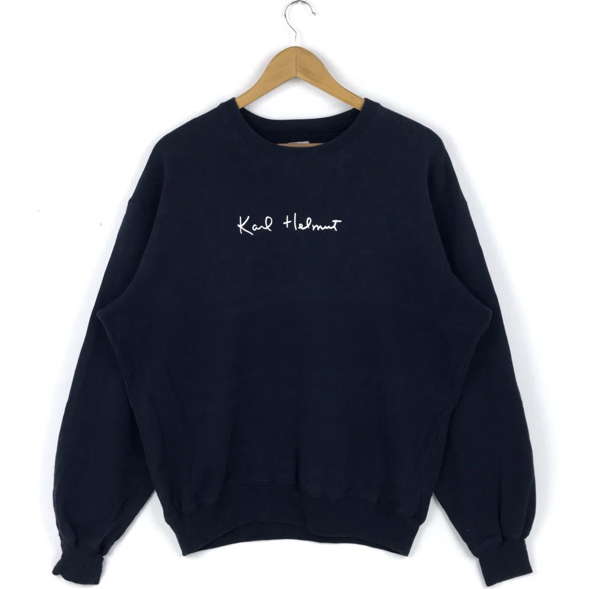 Japanese Brand Vintage Karl Helmut Sweatshirt 90s Pullover Large Size Size US L / EU 52-54 / 3 - 1 Thumbnail