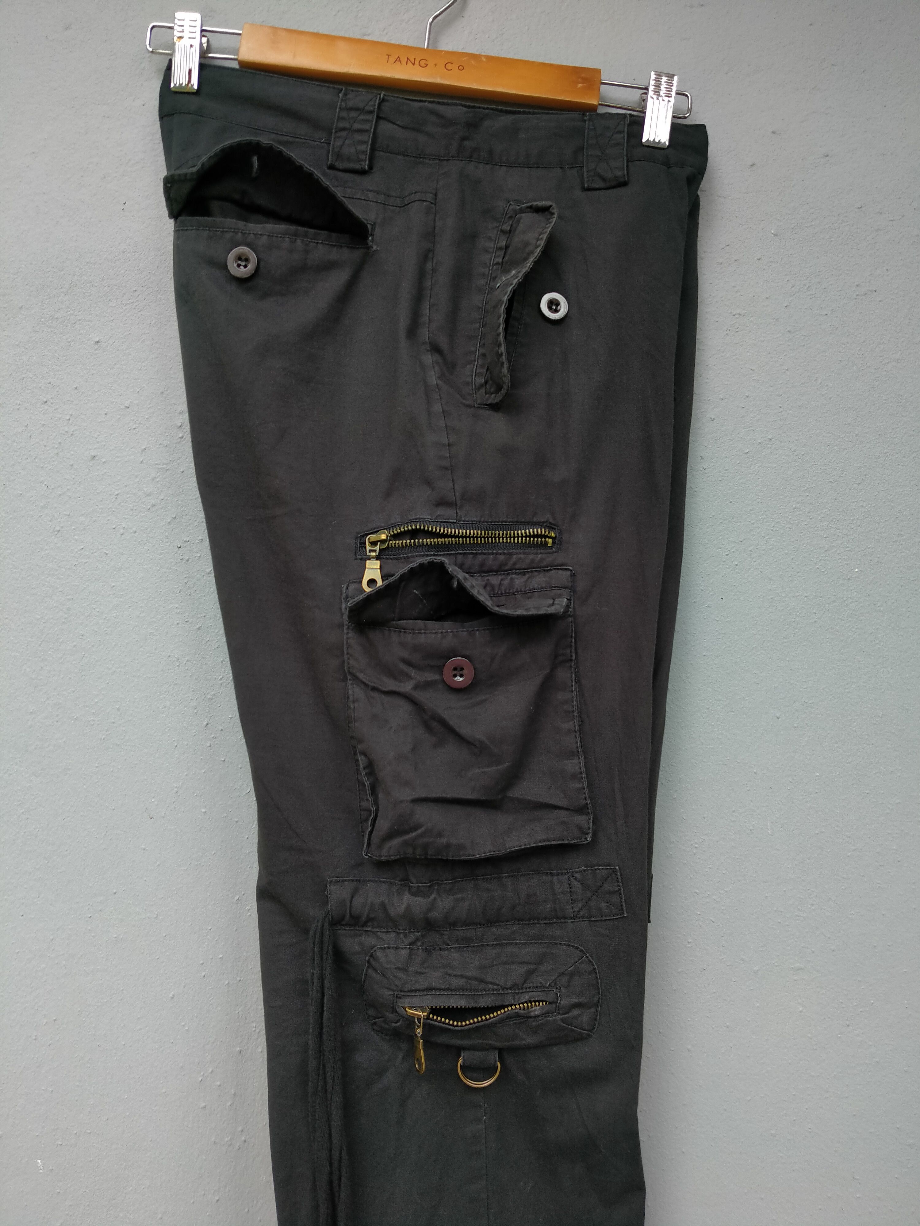 Japanese Brand JapaneseBrand LOWBOX Drawstring Parachute Cargo Pant Size US 31 - 9 Thumbnail