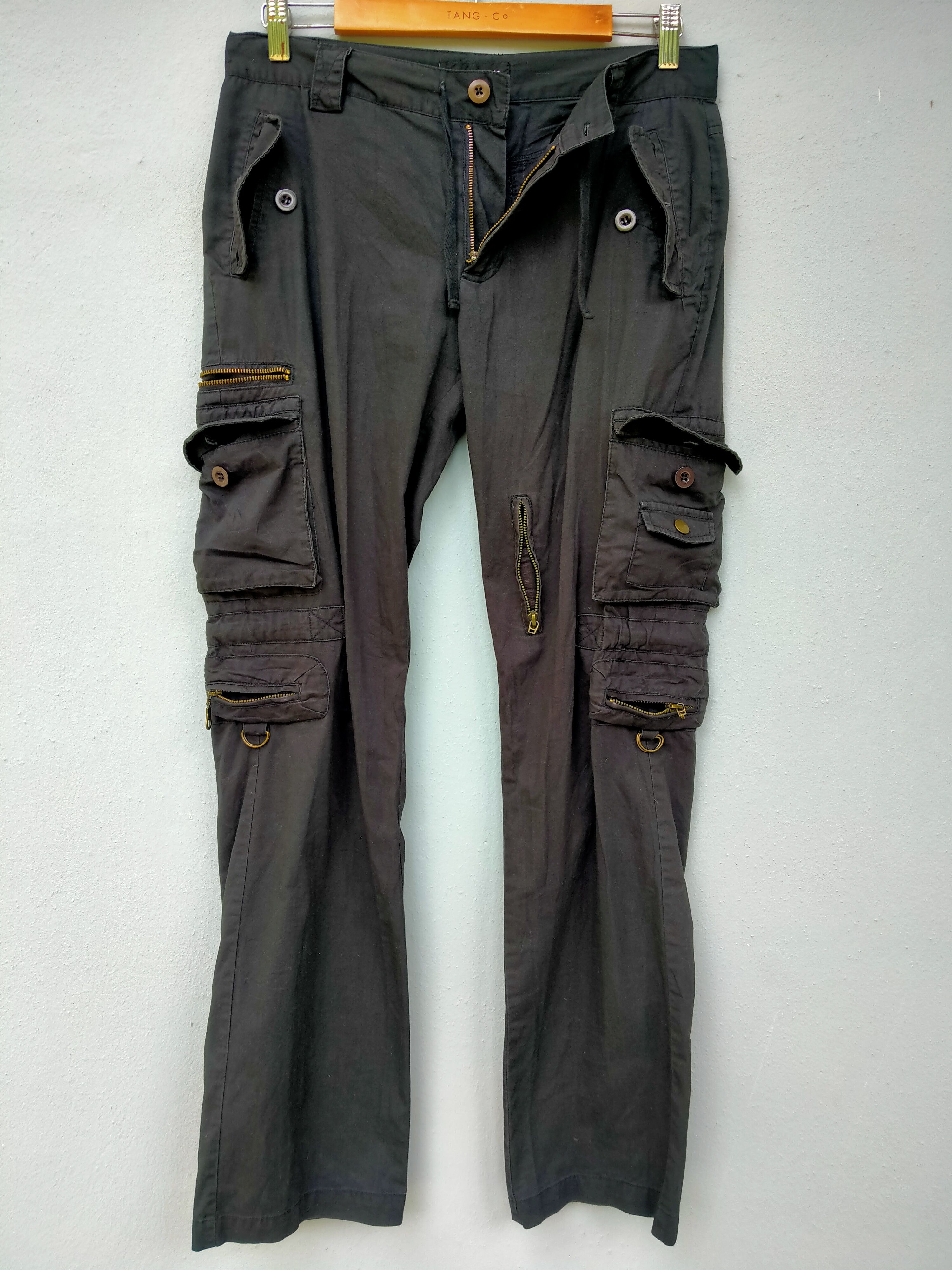 Pre-owned Avant Garde Japanesebrand Lowbox Drawstring Parachute Cargo Pant