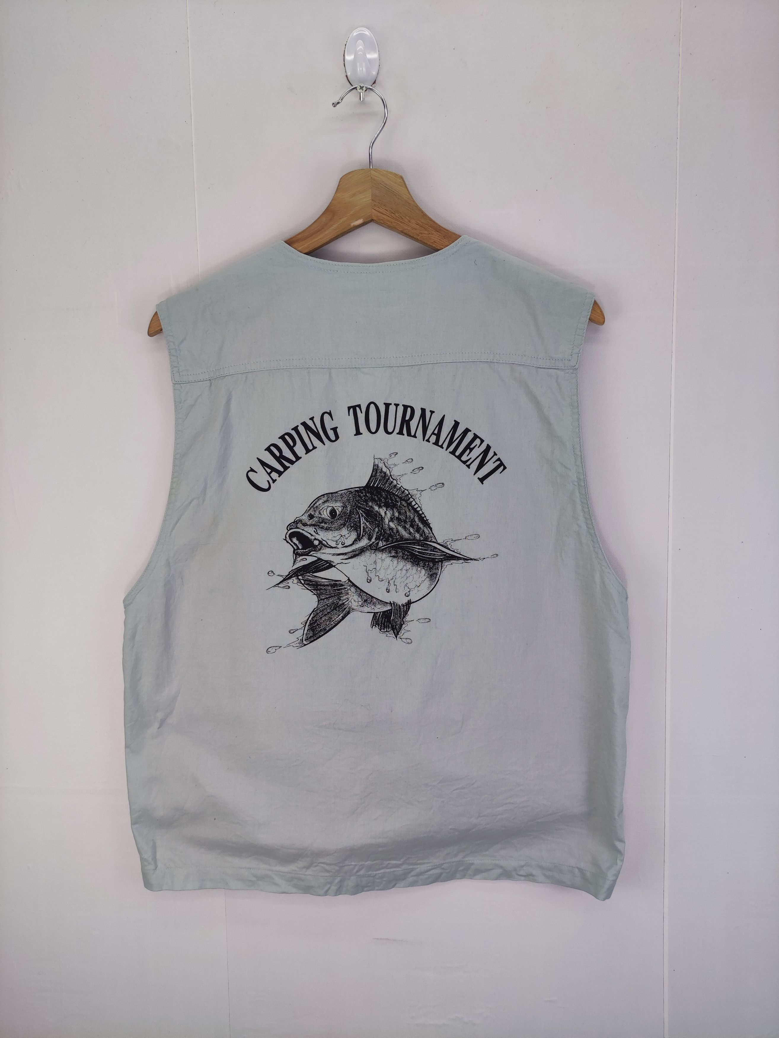 Japanese Brand Vintage Fishing Vest Snap Button By Three Hope Size US M / EU 48-50 / 2 - 1 Thumbnail