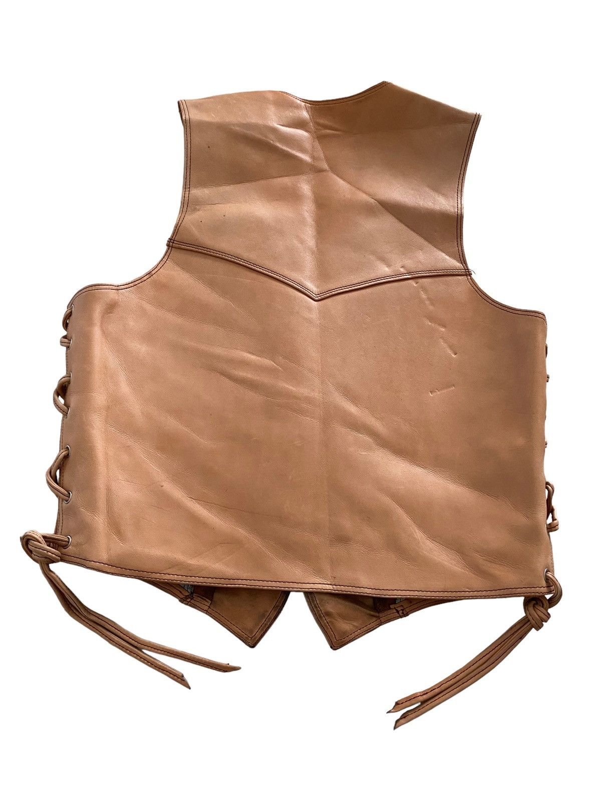 Liberty Vintage leather 1998 Brotherhoods Biker Vest cowboy design Size US L / EU 52-54 / 3 - 10 Thumbnail