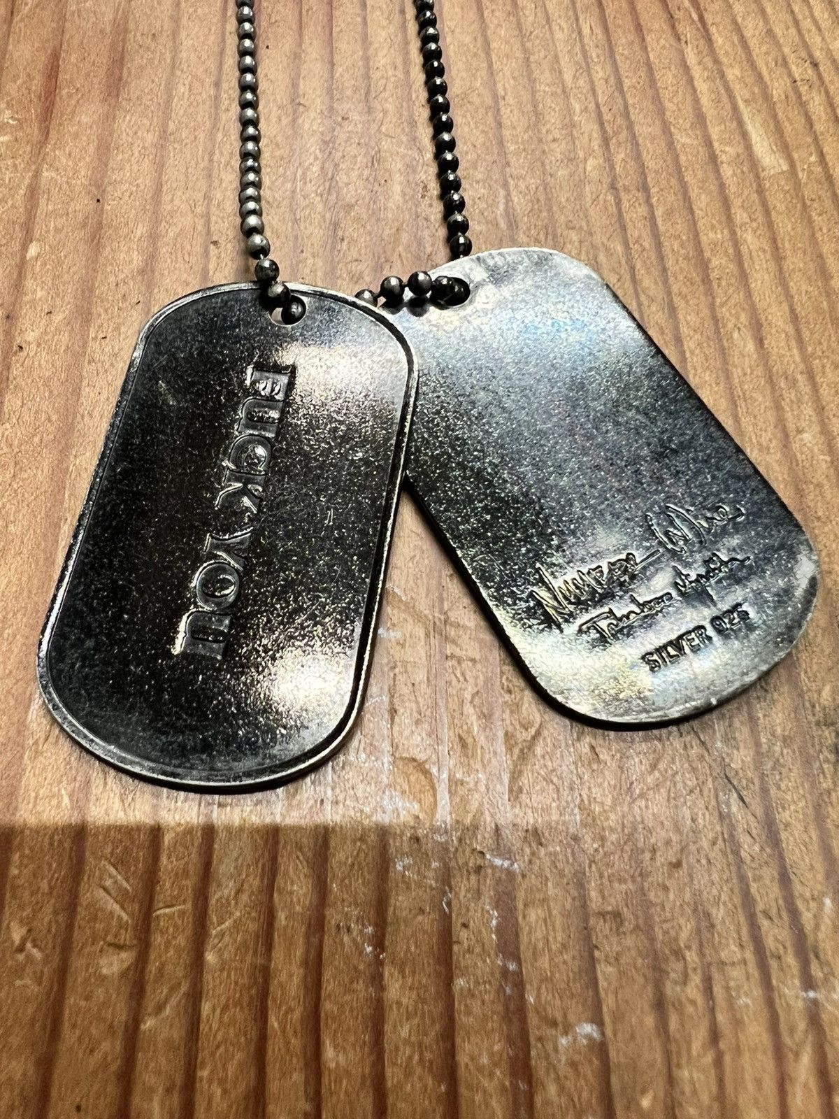 Number (N)ine Rose Dog Tags necklace Size ONE SIZE - 3 Thumbnail