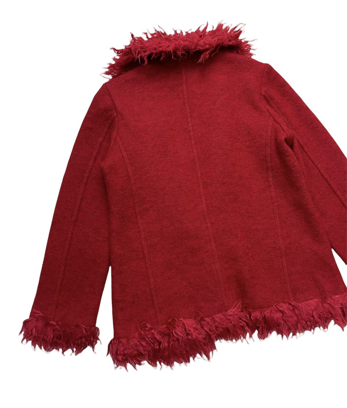 agnes b. Agnes.B Luxury Fringe Wool Coat Jacket Size US M / EU 48-50 / 2 - 7 Thumbnail