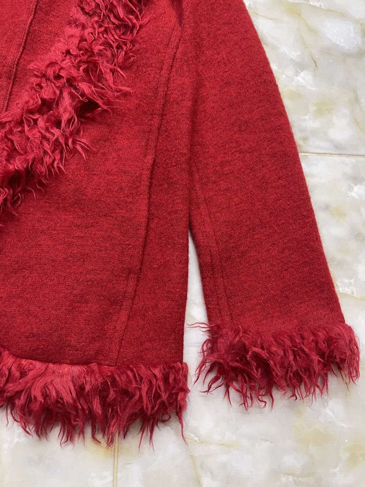 agnes b. Agnes.B Luxury Fringe Wool Coat Jacket Size US M / EU 48-50 / 2 - 13 Thumbnail