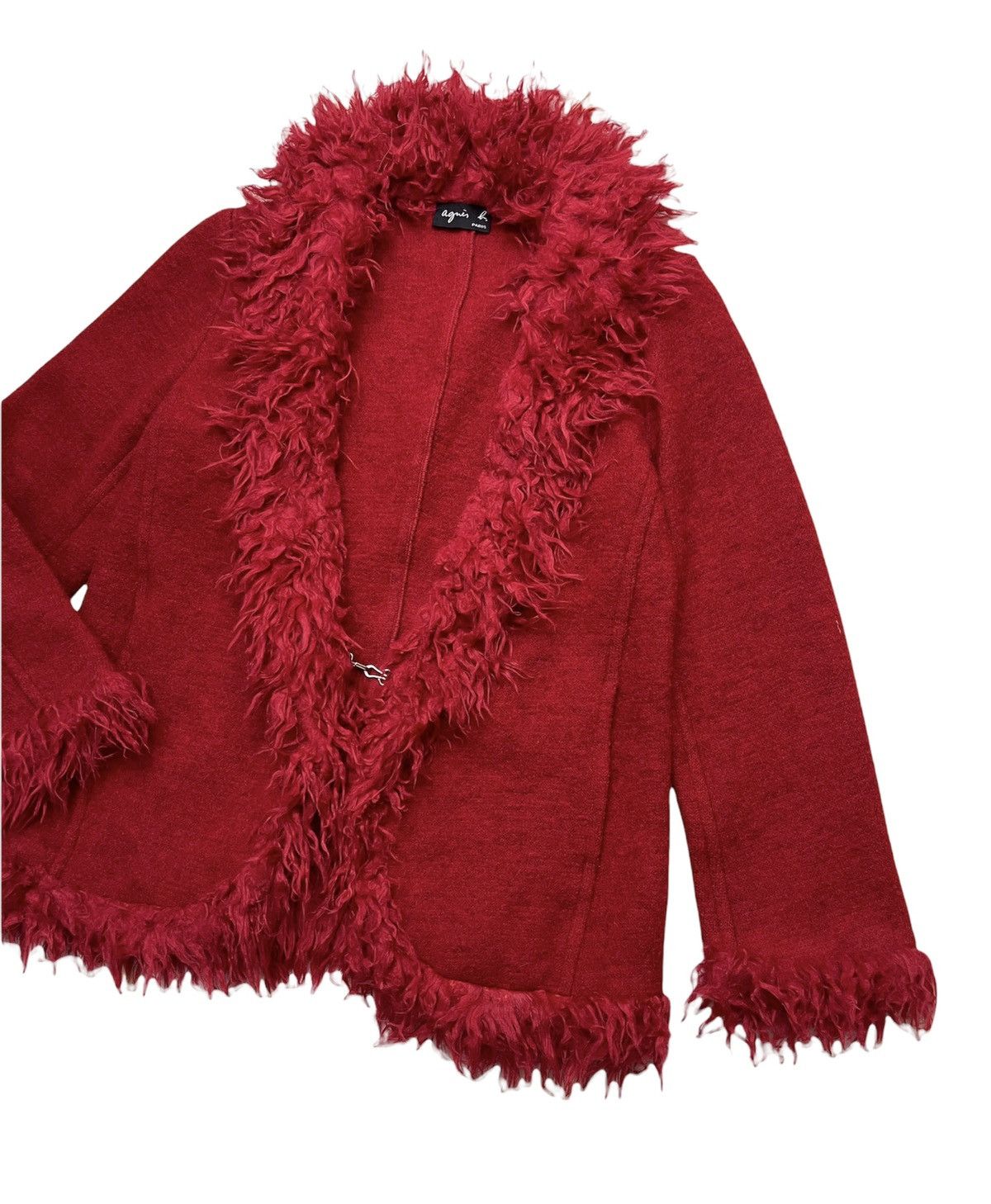 agnes b. Agnes.B Luxury Fringe Wool Coat Jacket Size US M / EU 48-50 / 2 - 4 Thumbnail