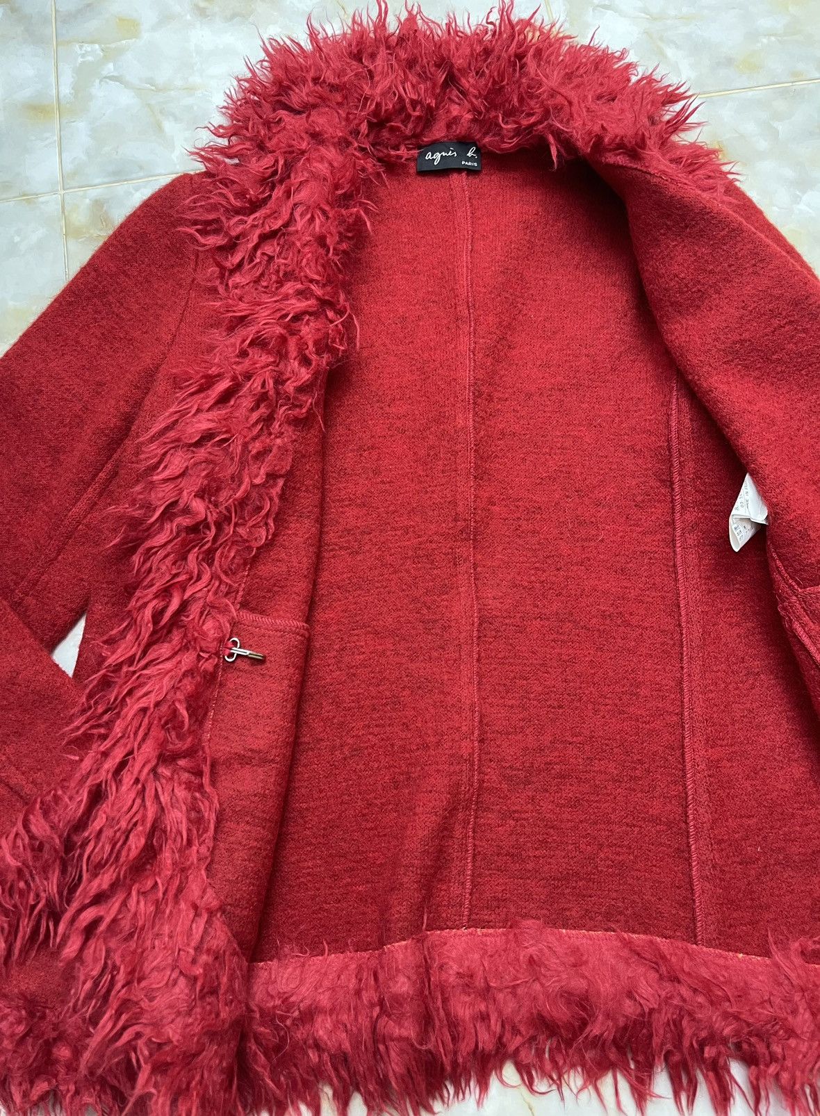 agnes b. Agnes.B Luxury Fringe Wool Coat Jacket Size US M / EU 48-50 / 2 - 14 Thumbnail