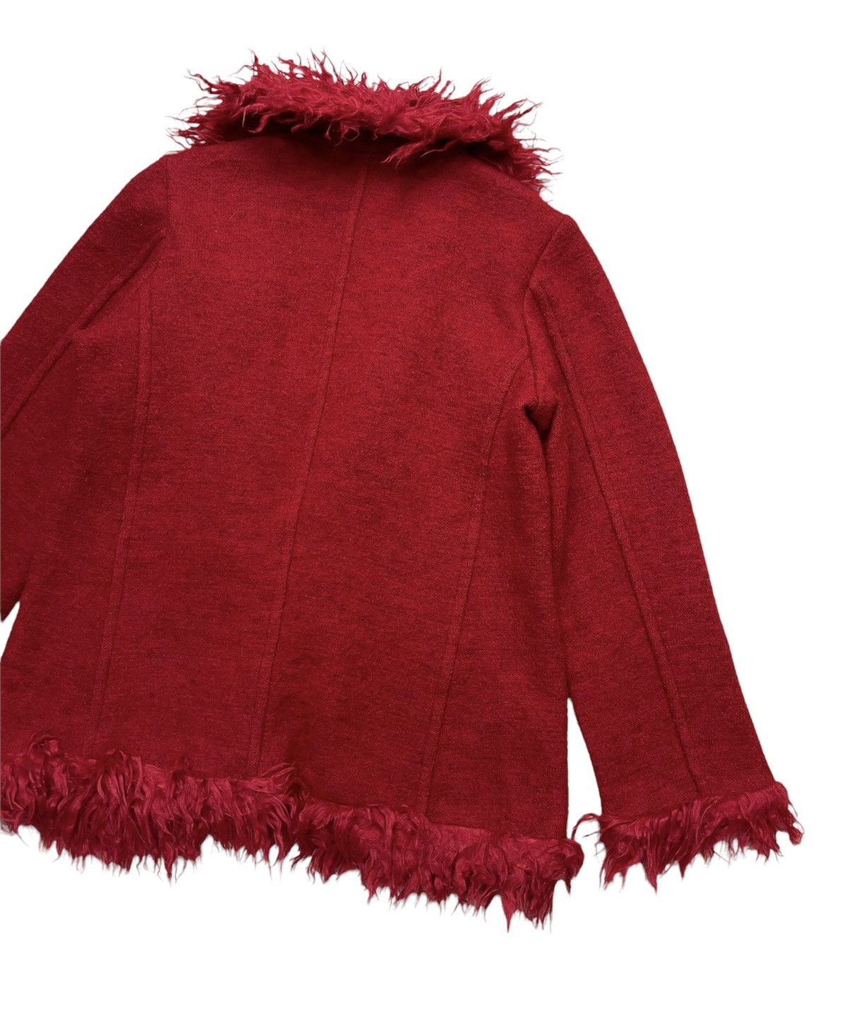 agnes b. Agnes.B Luxury Fringe Wool Coat Jacket Size US M / EU 48-50 / 2 - 6 Thumbnail