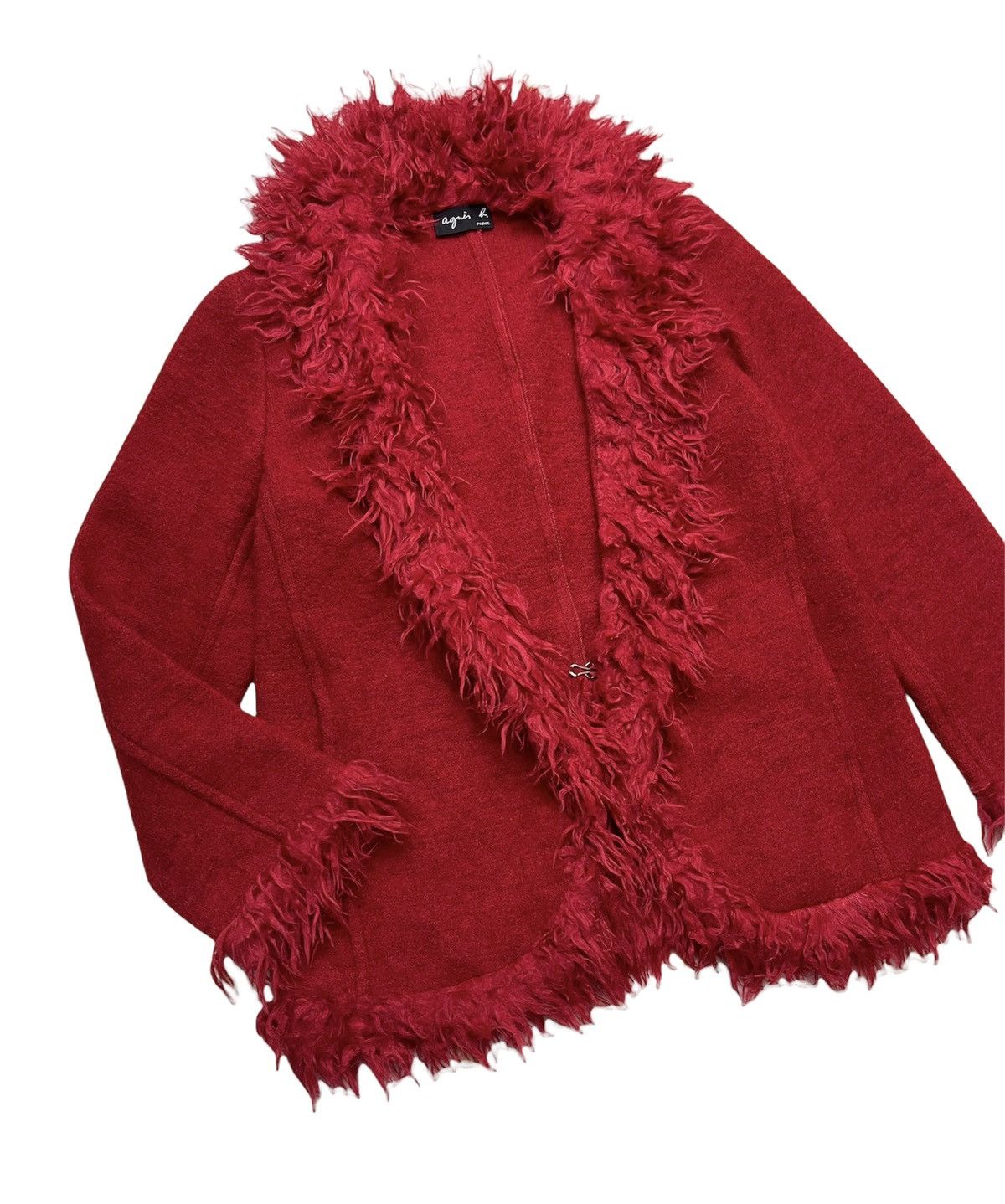 agnes b. Agnes.B Luxury Fringe Wool Coat Jacket Size US M / EU 48-50 / 2 - 3 Thumbnail