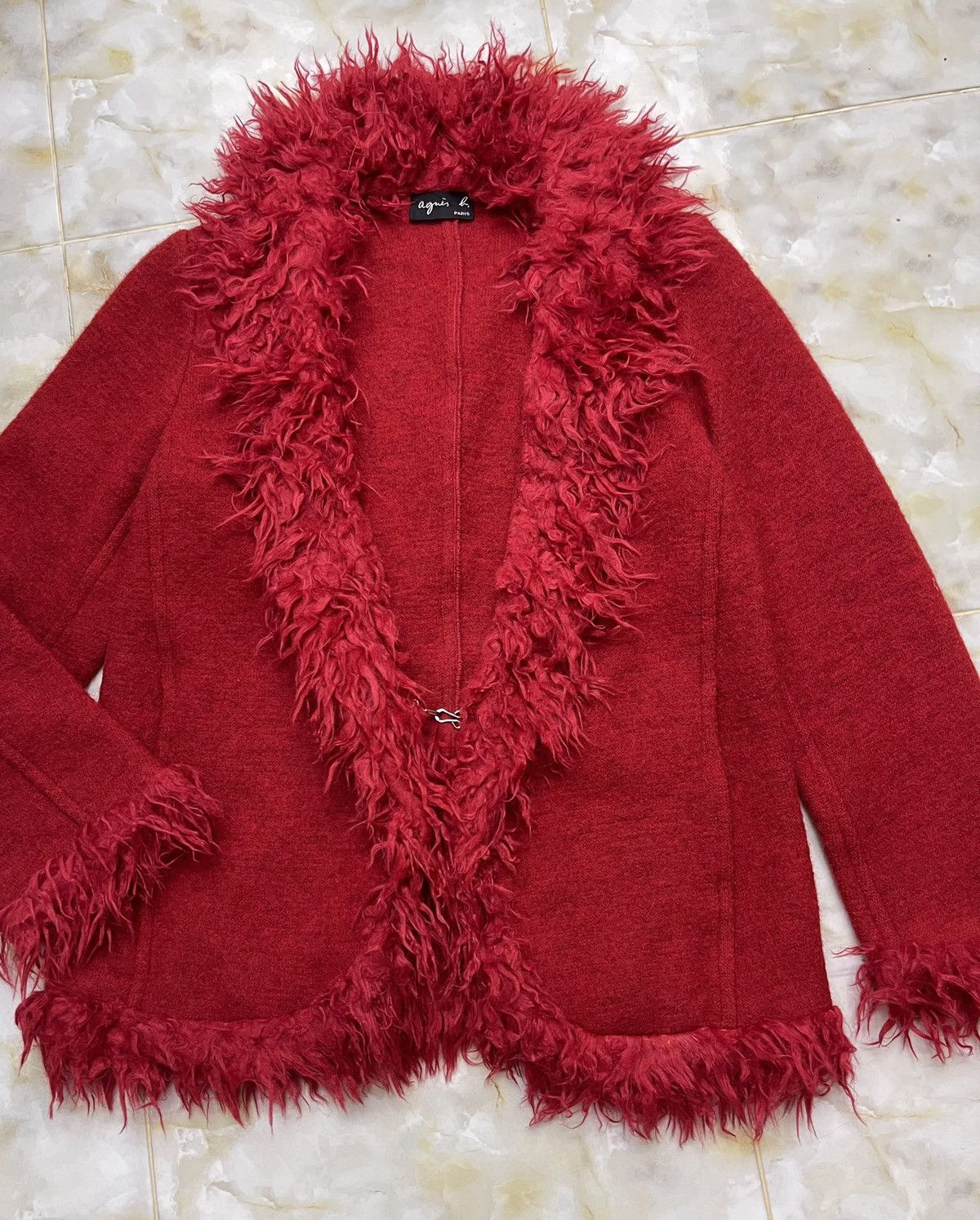 agnes b. Agnes.B Luxury Fringe Wool Coat Jacket Size US M / EU 48-50 / 2 - 8 Thumbnail